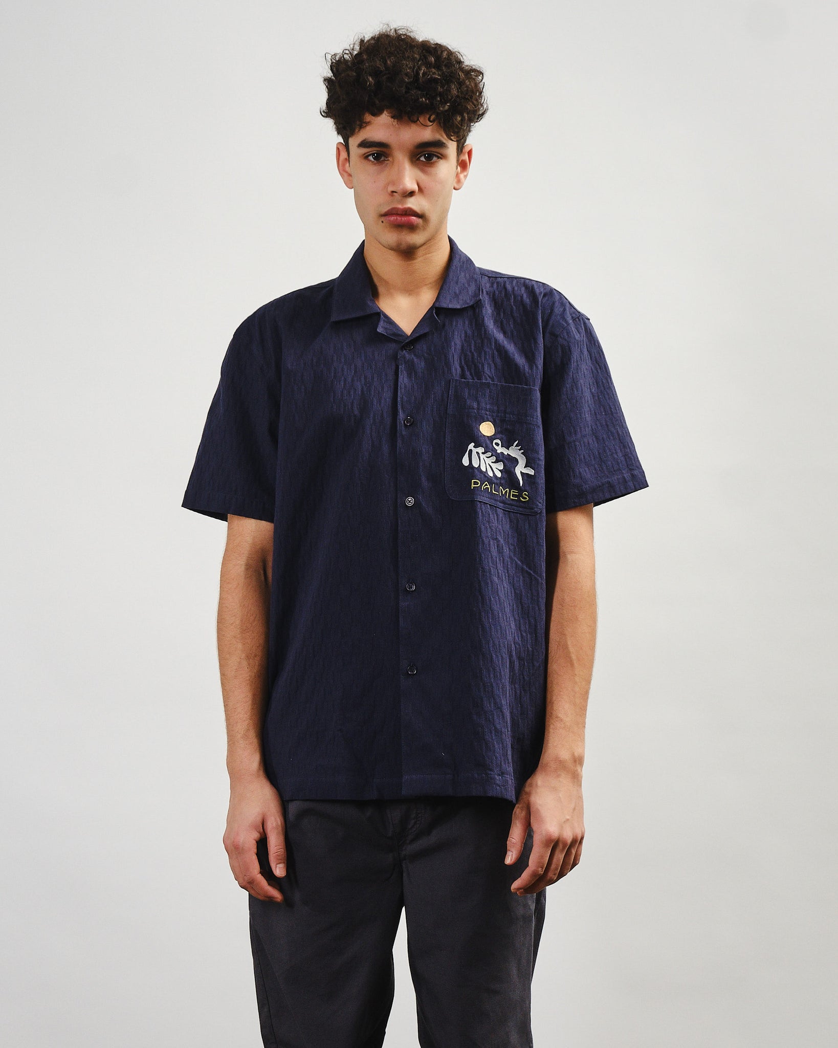 Gardens Short Sleeved Shirt - Dark Blue