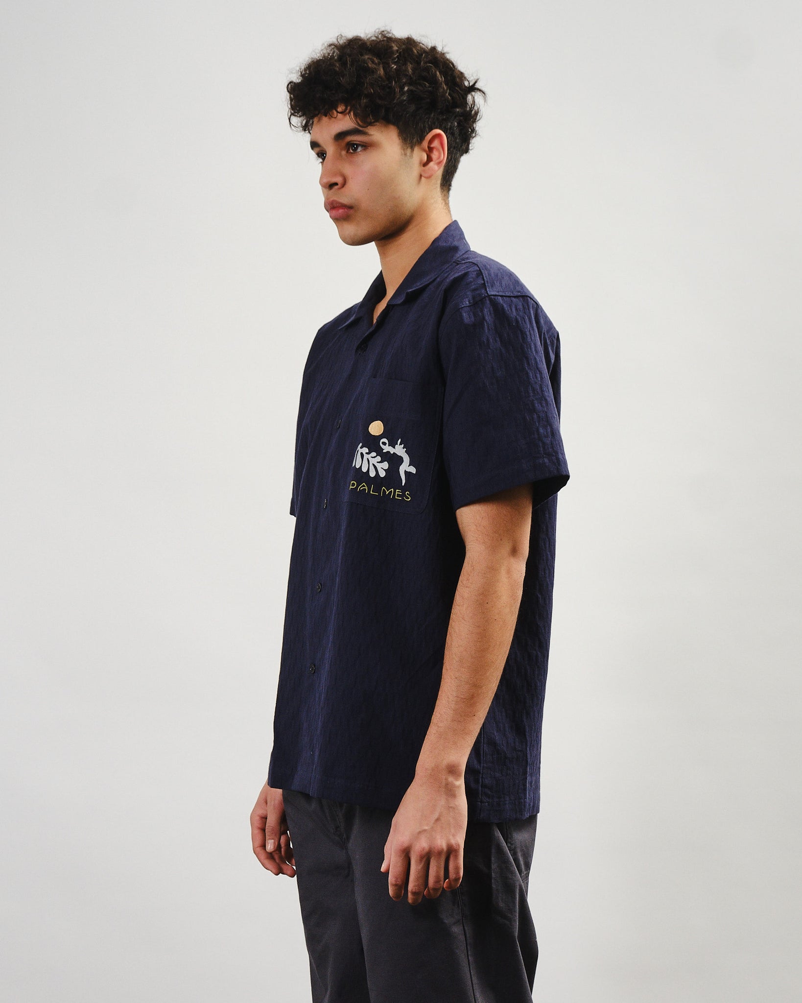 Gardens Short Sleeved Shirt - Dark Blue