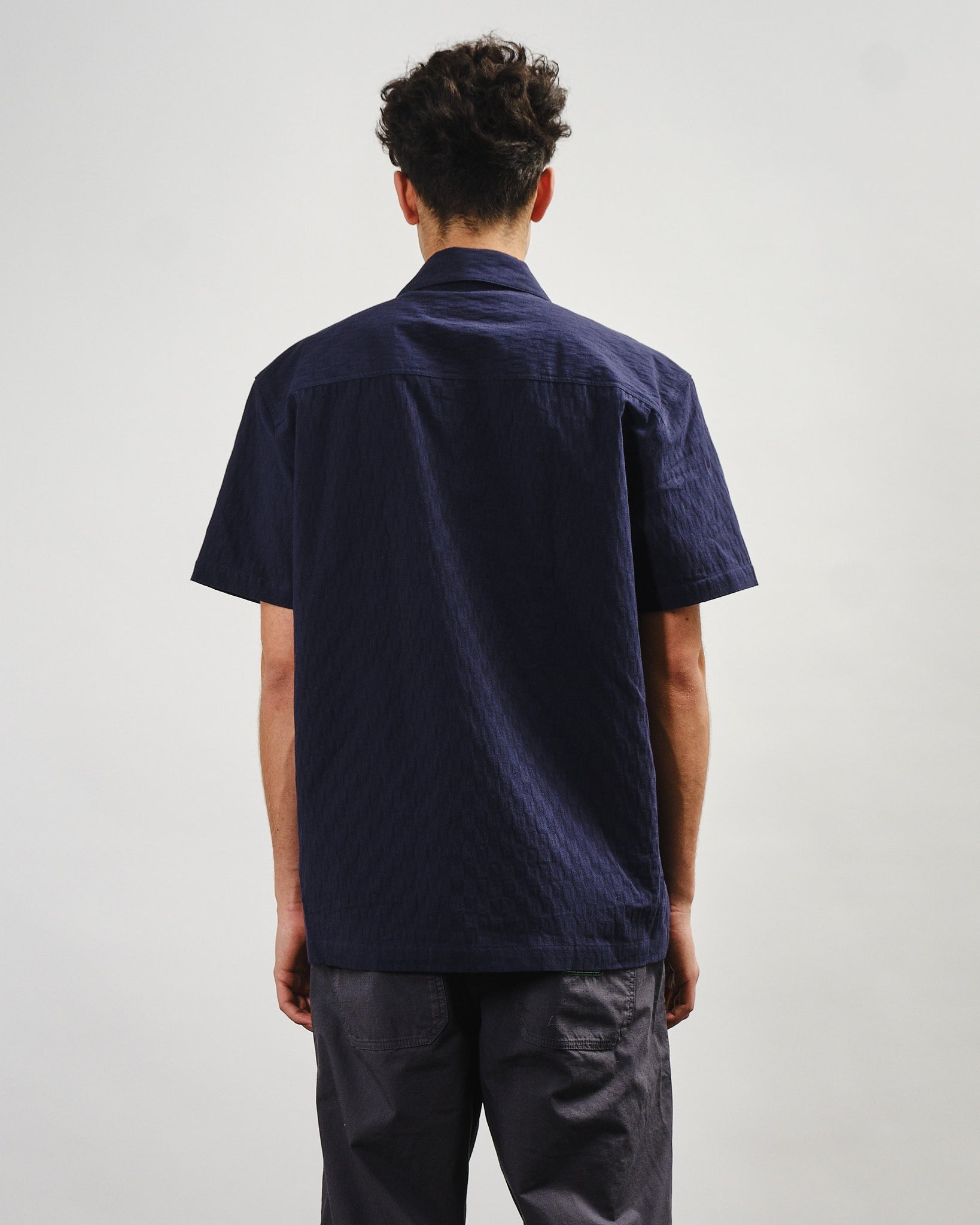 Gardens Short Sleeved Shirt - Dark Blue