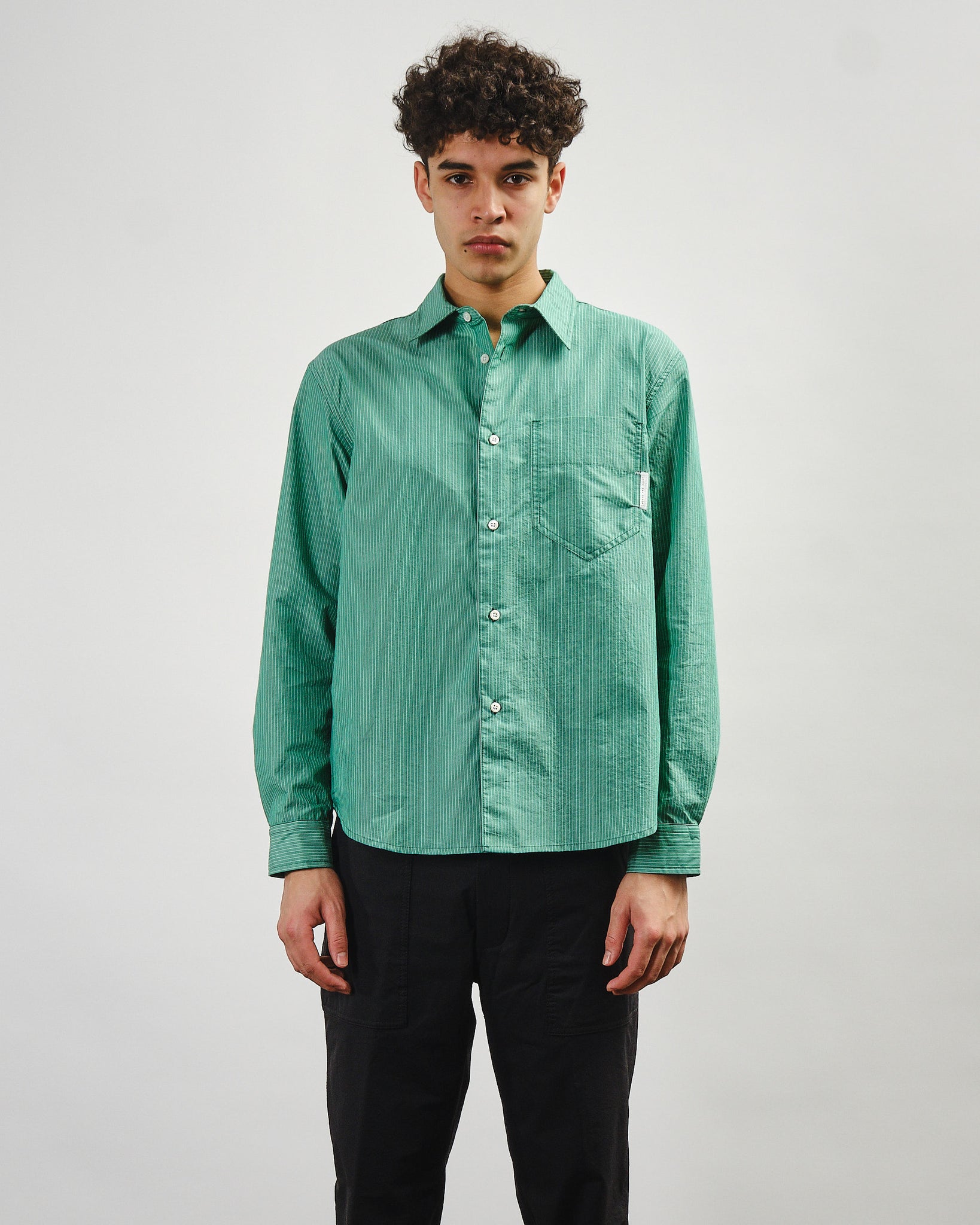 Washed CRP Classic Shirt - Green Stripe