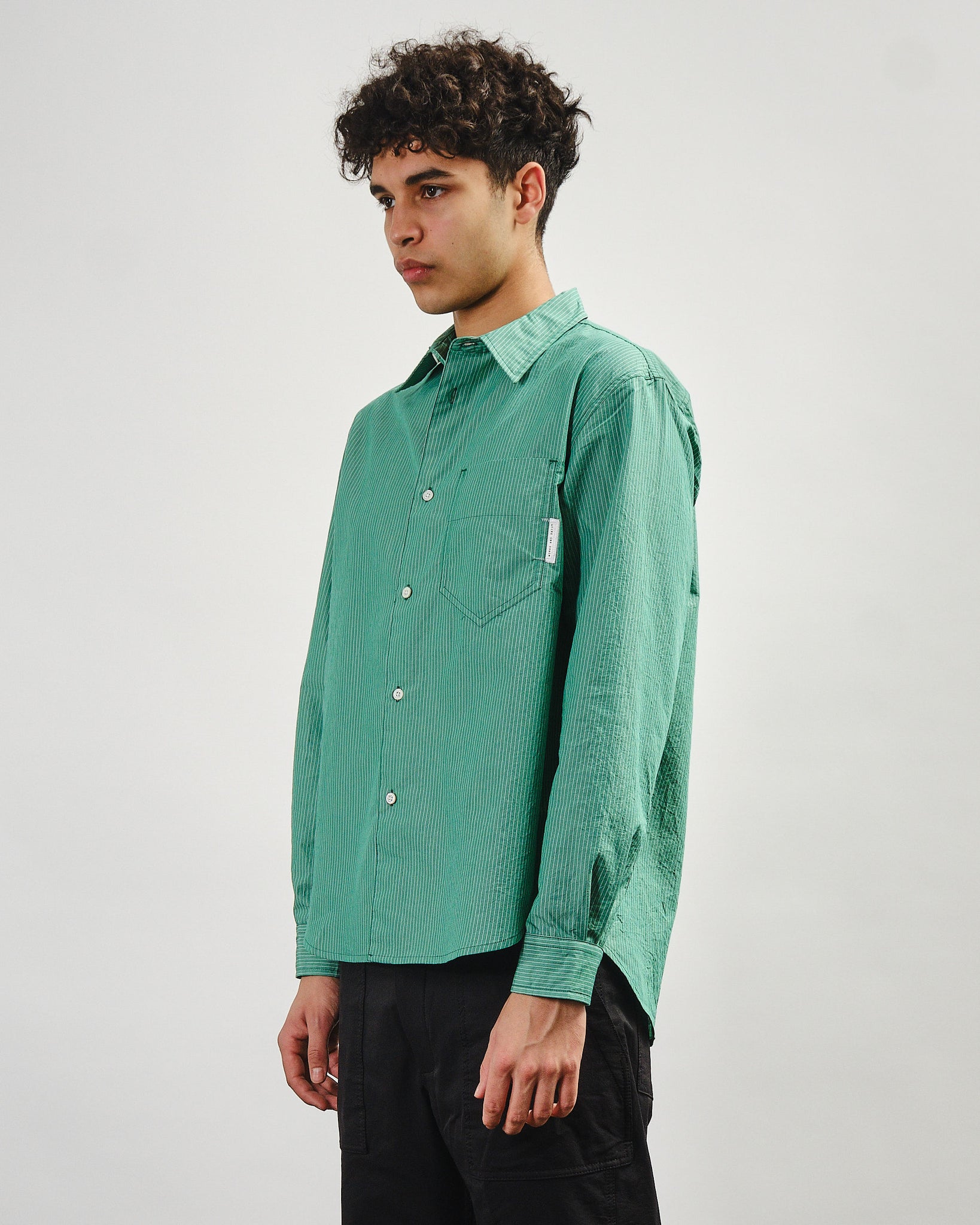 Washed CRP Classic Shirt - Green Stripe