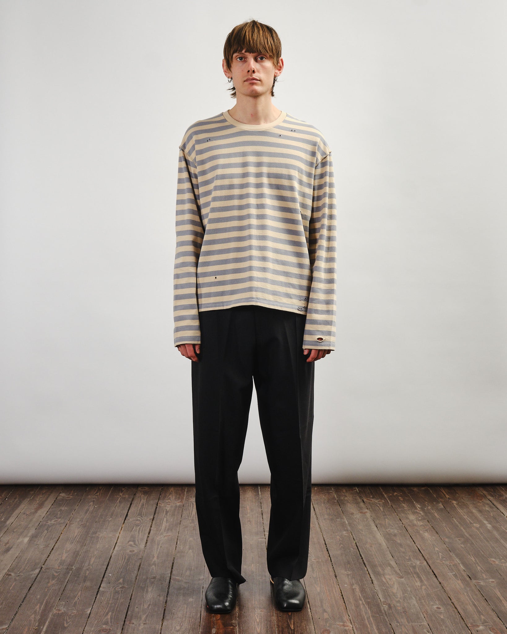 Wide Stripe Sweater - Greige