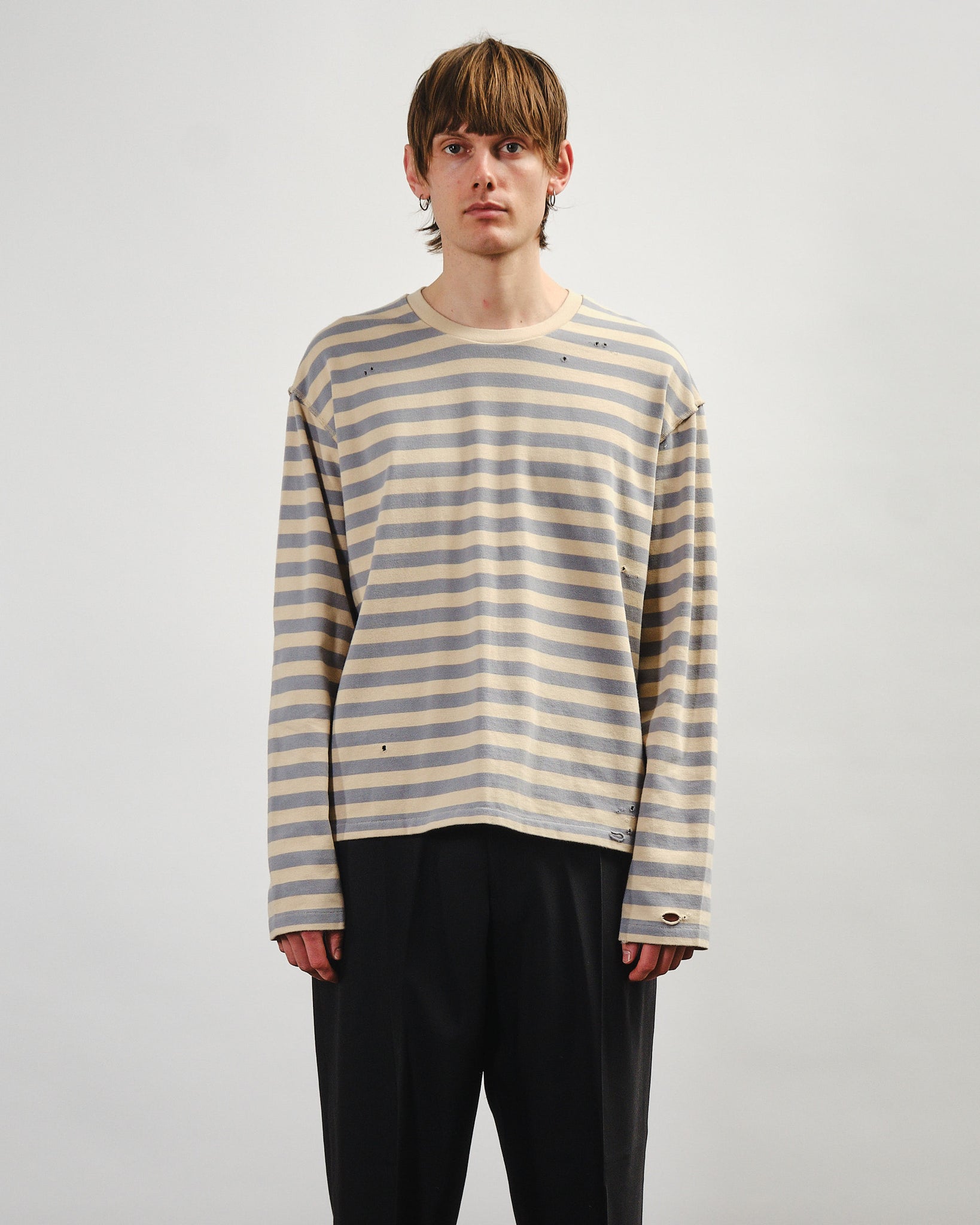 Wide Stripe Sweater - Greige