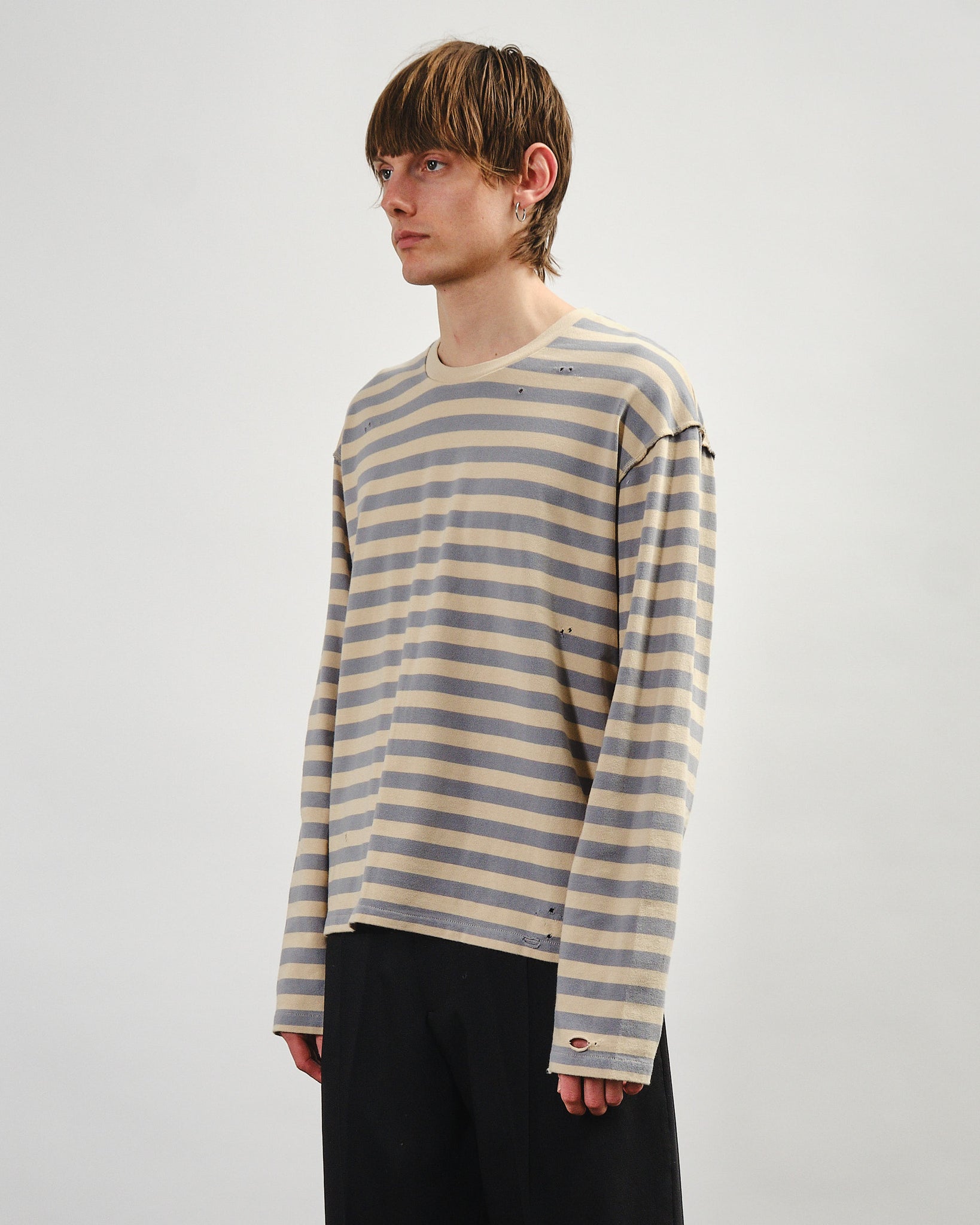 Wide Stripe Sweater - Greige