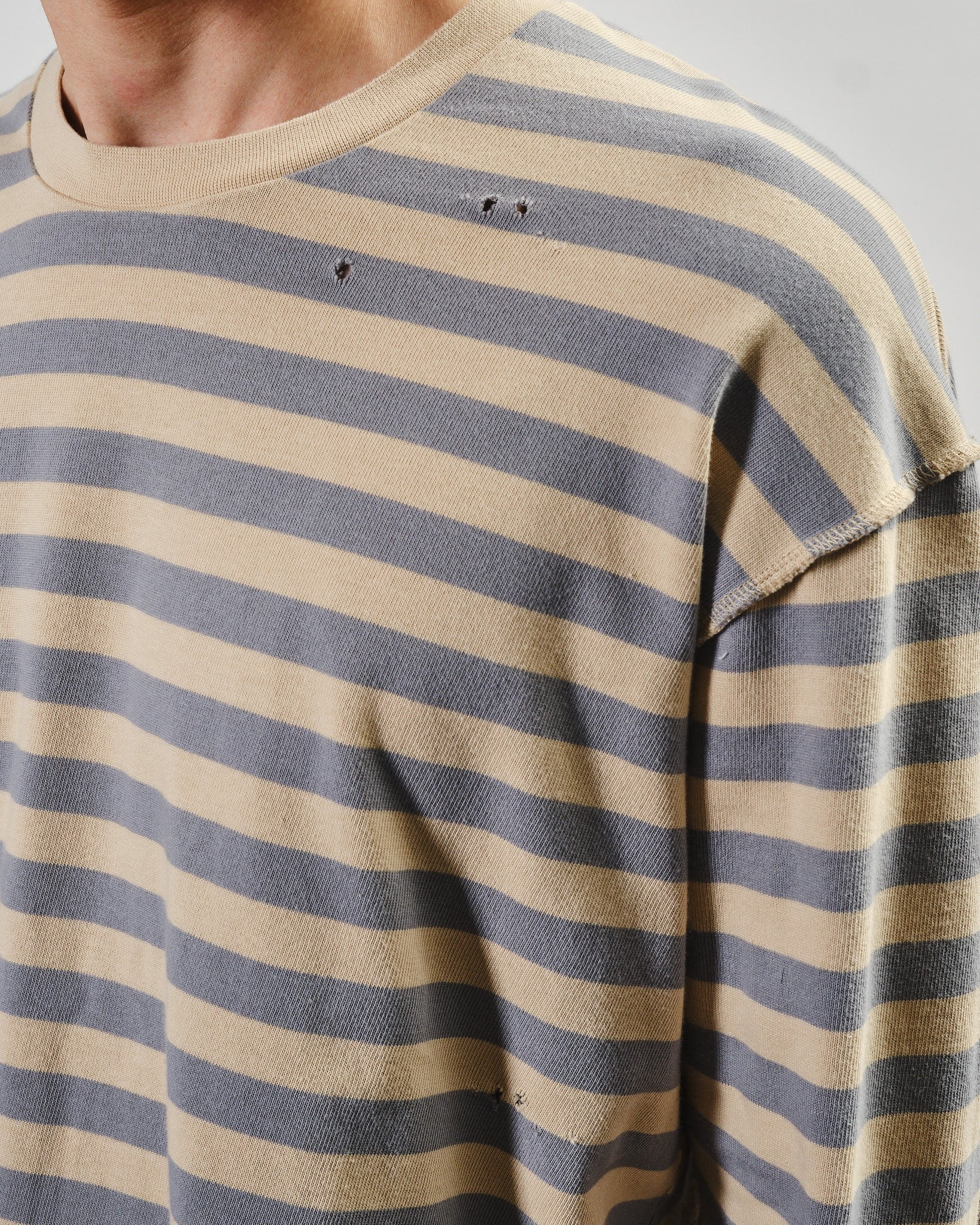 Wide Stripe Sweater - Greige