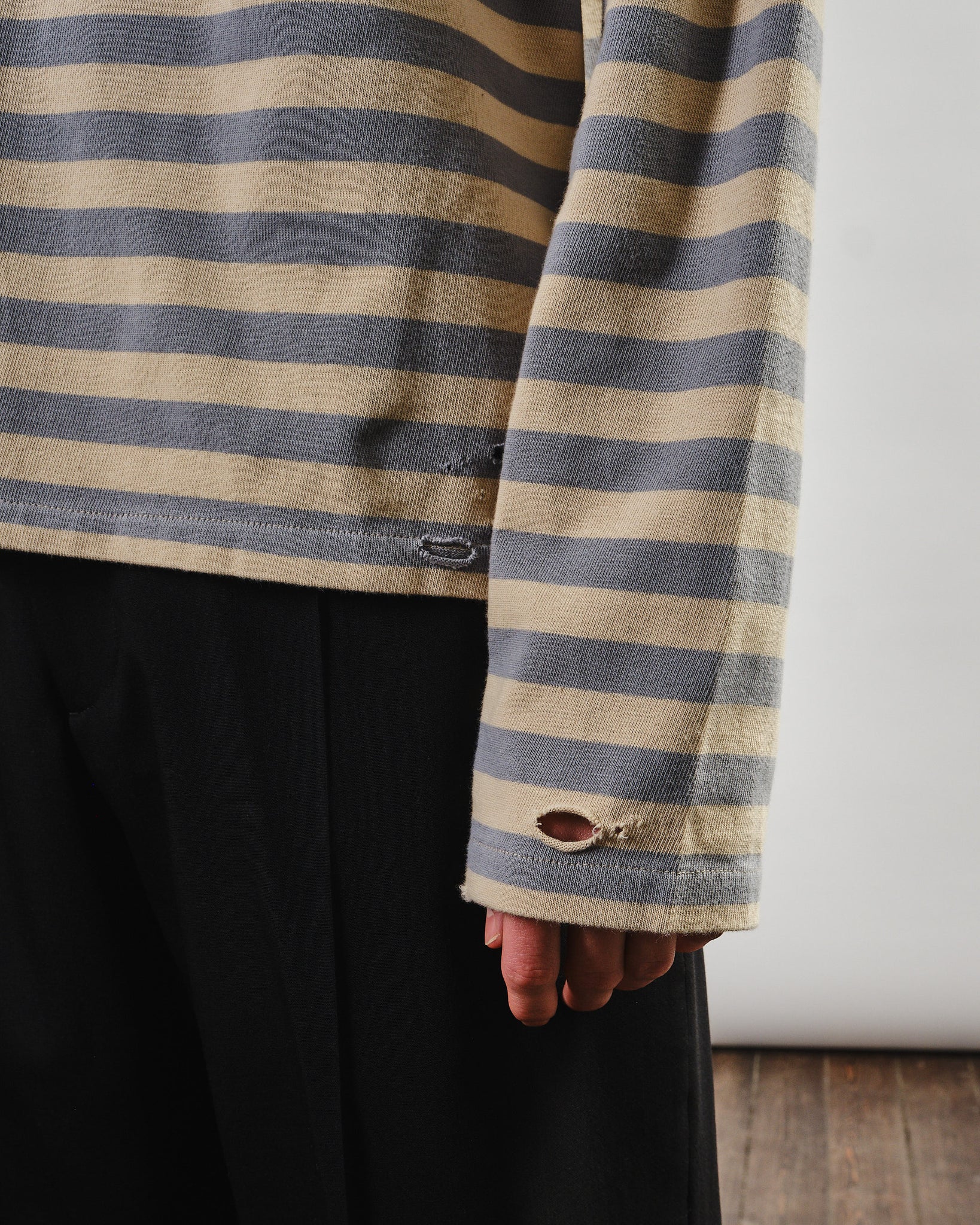 Wide Stripe Sweater - Greige