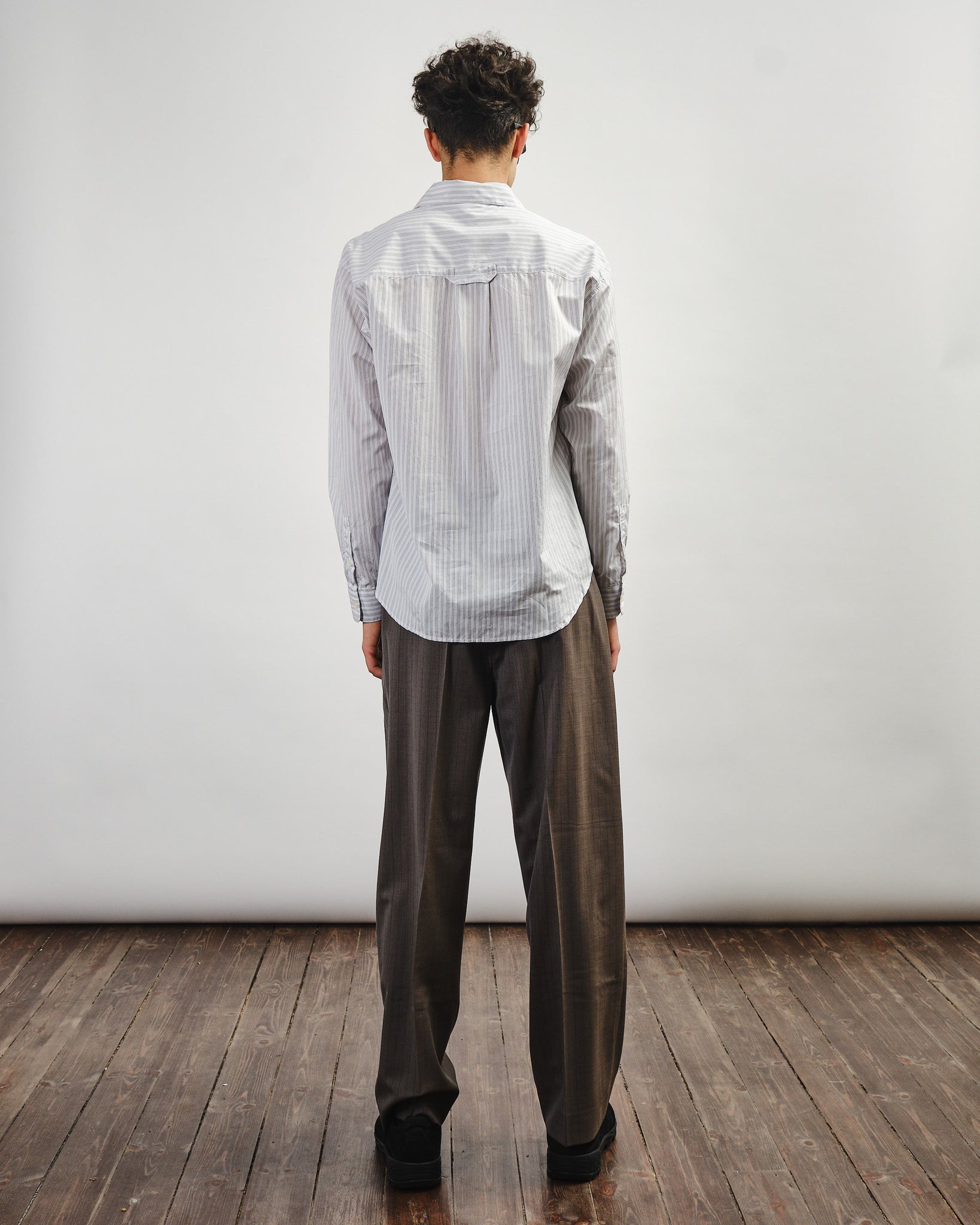 Service Trousers - Taupe Vintage Stripe