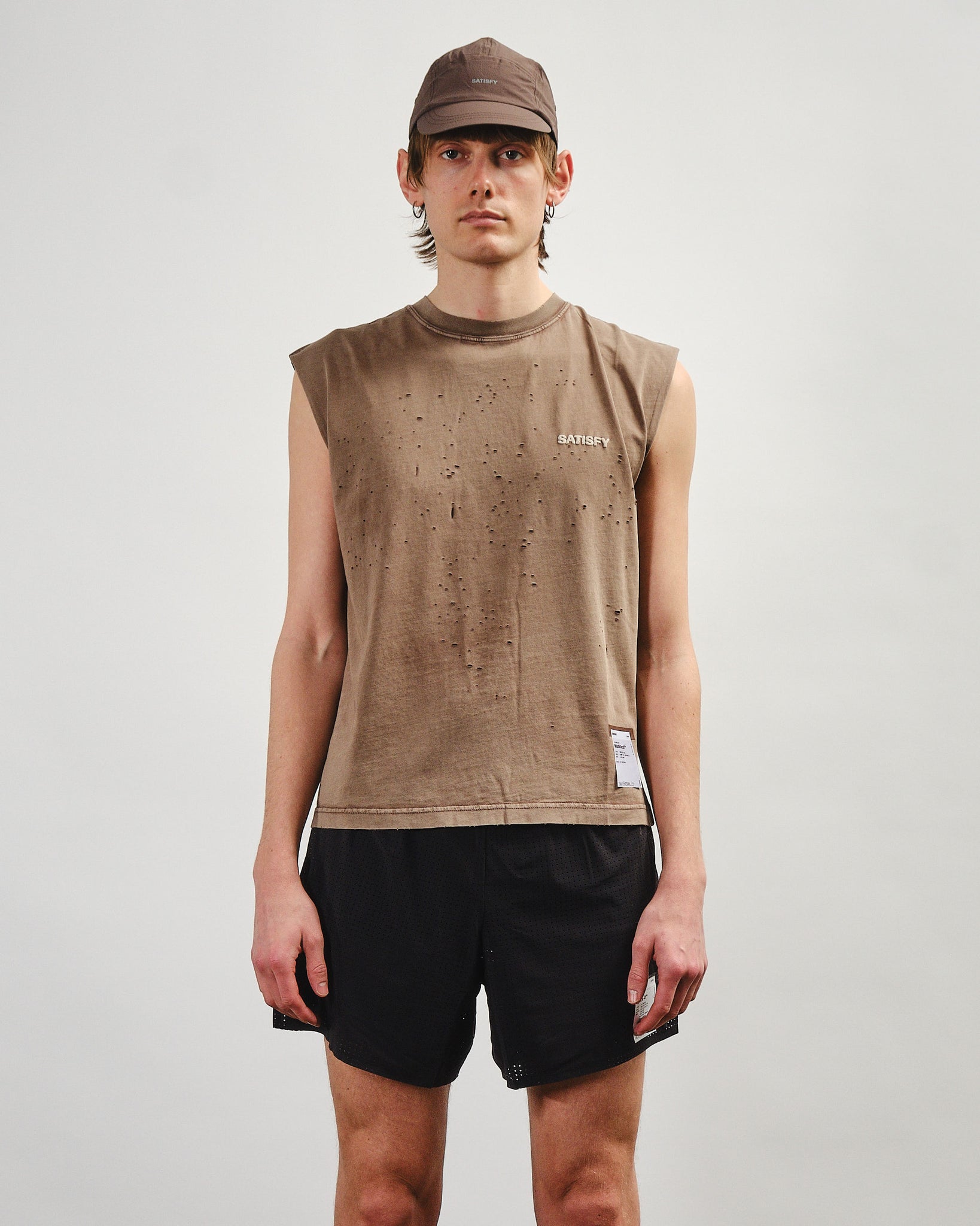 MothTech Muscle Tee - Aged Chocolate Brown