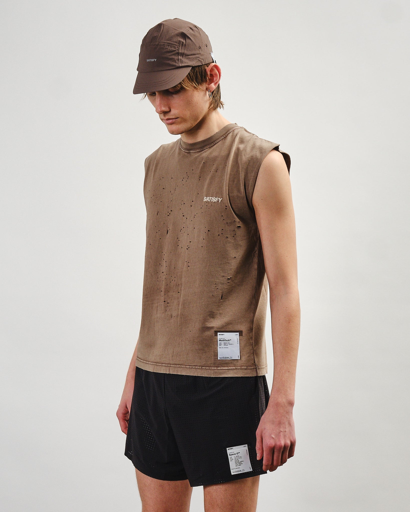 MothTech Muscle Tee - Aged Chocolate Brown