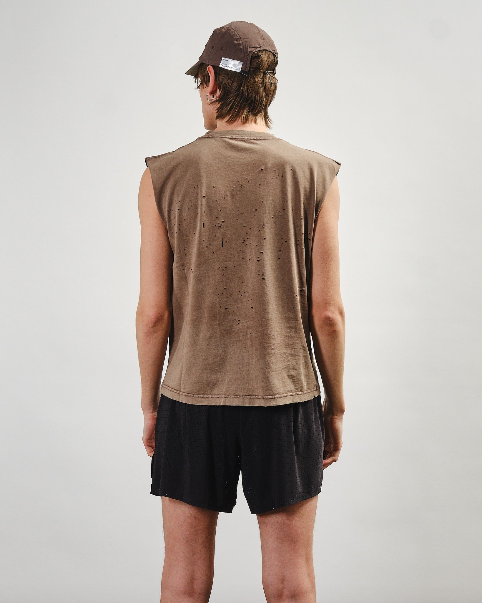 MothTech Muscle Tee - Aged Chocolate Brown