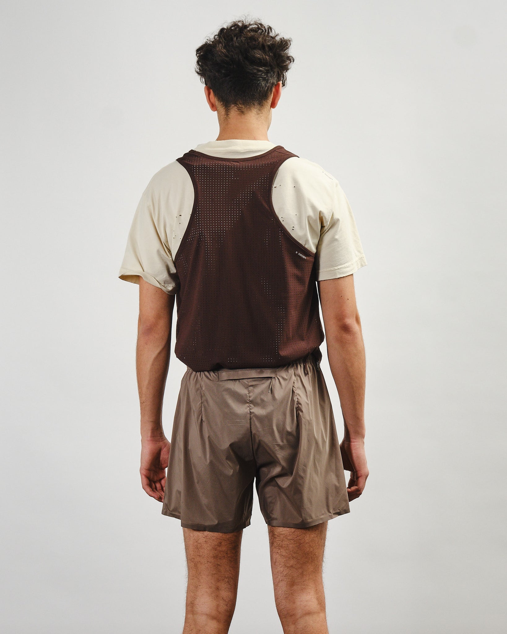 Space-O Singlet - Deep Mahogany