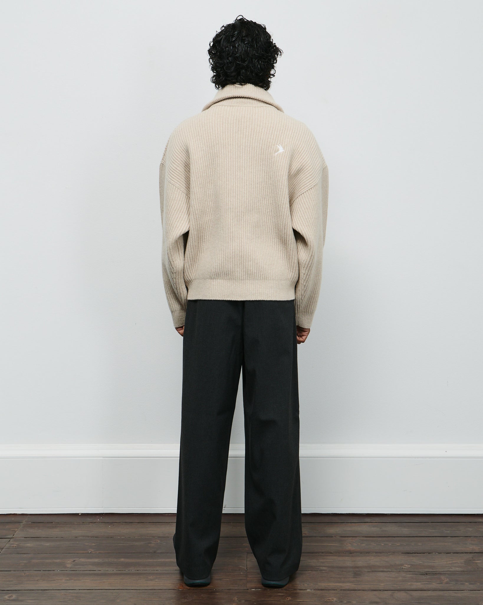 Vonarstraeti Zipped Sweater - Feather Grey