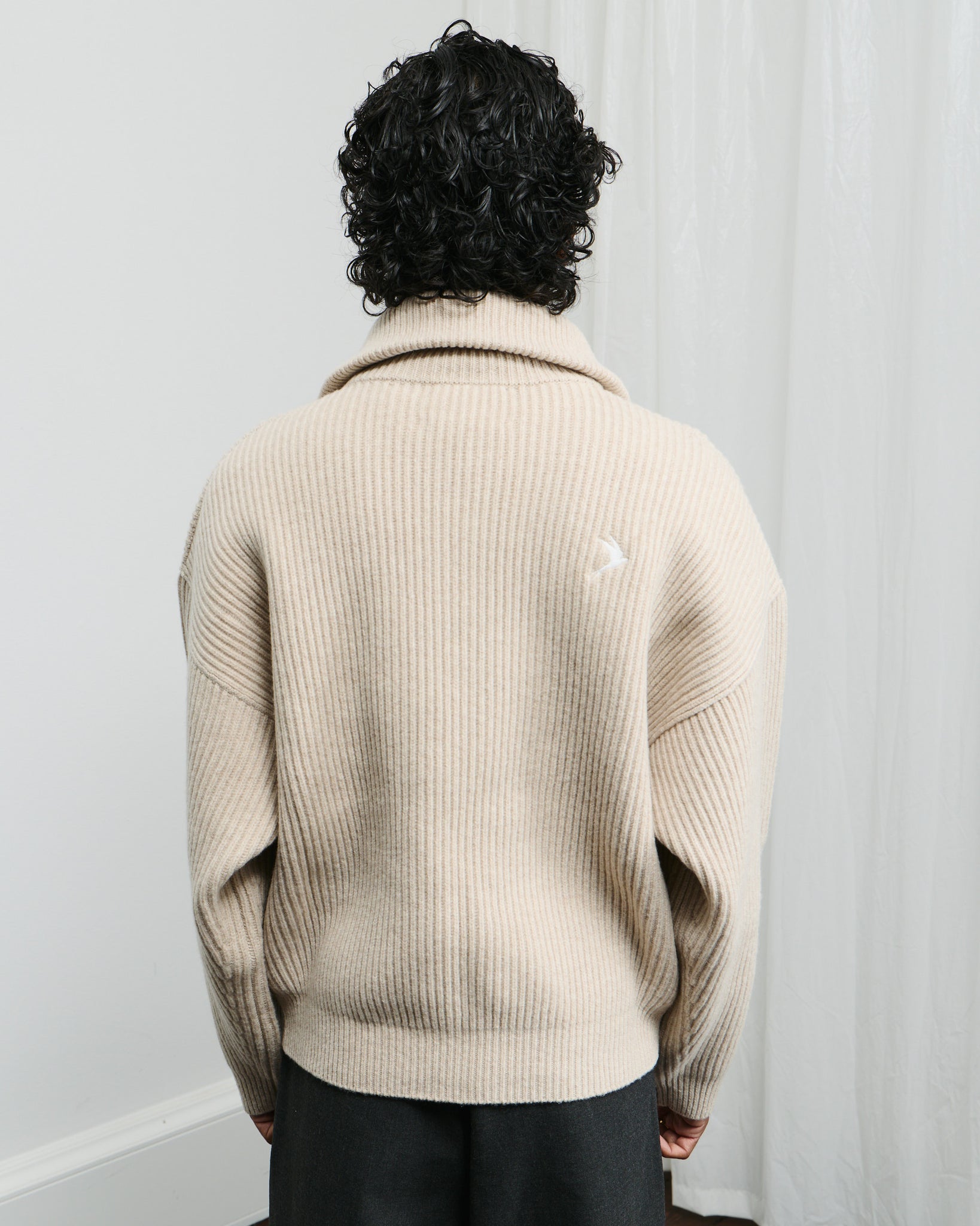 Vonarstraeti Zipped Sweater - Feather Grey