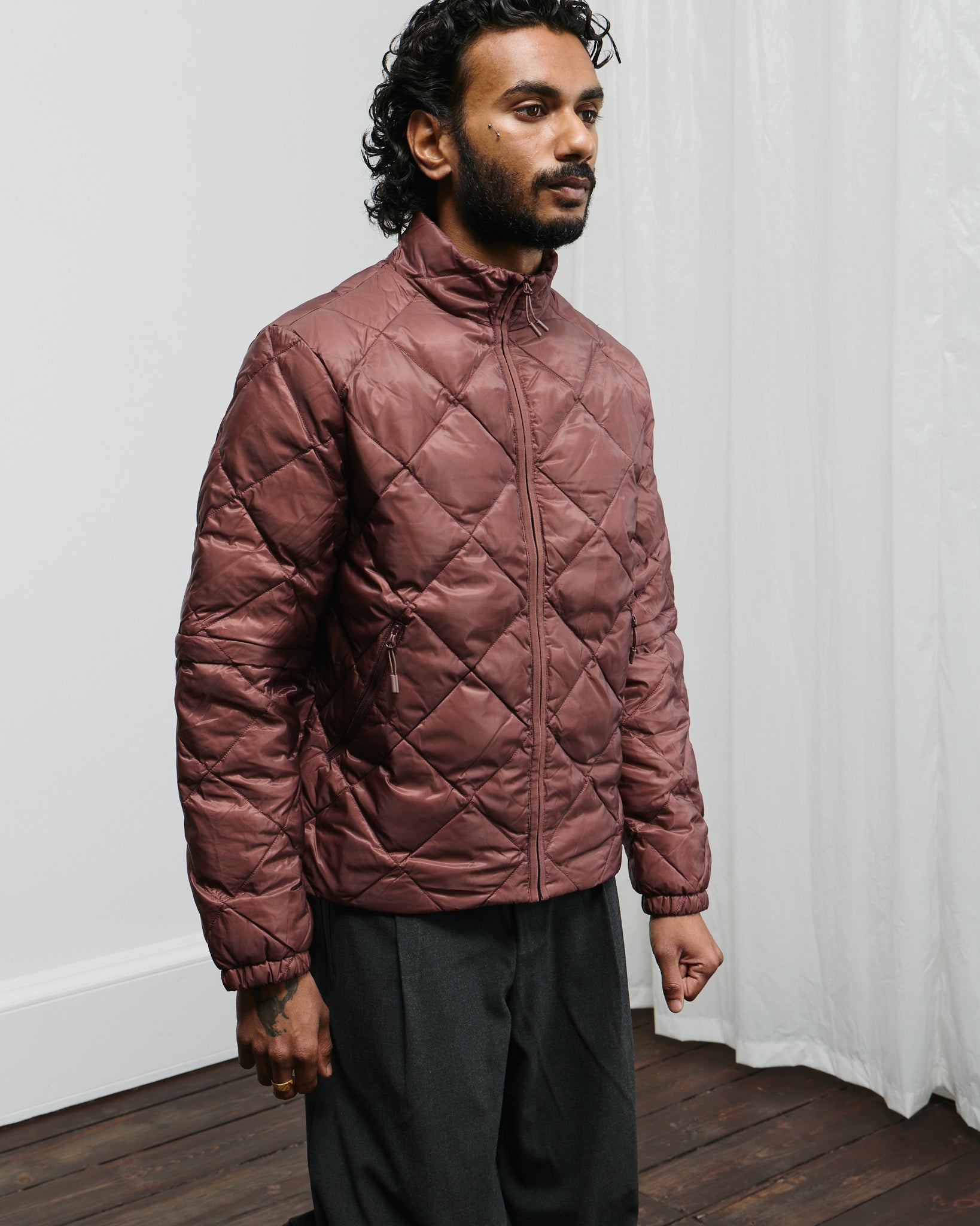 Base LT Down Zip Jacket - Maroon