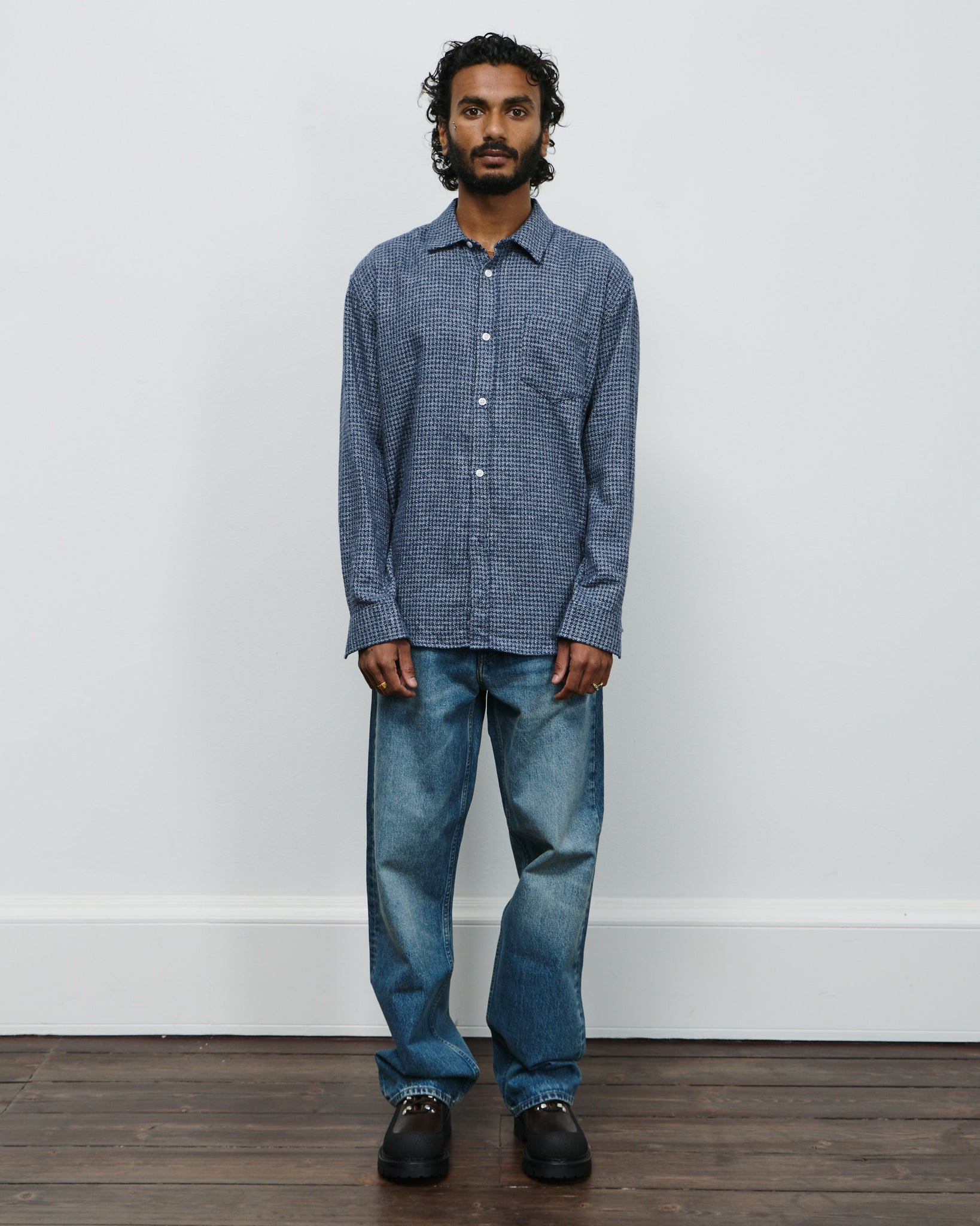 Cotton Mouline Shirt - Blue
