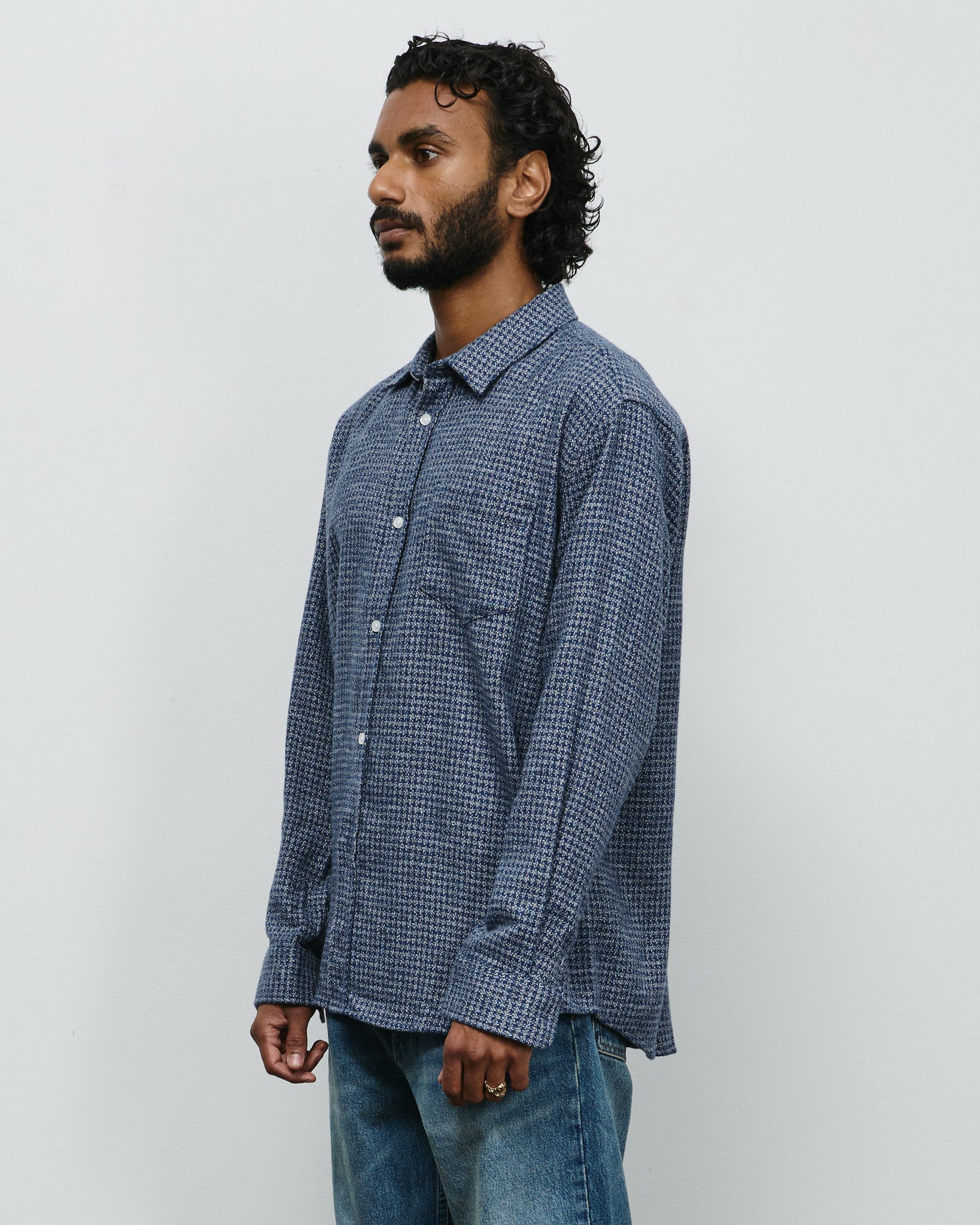 Cotton Mouline Shirt - Blue