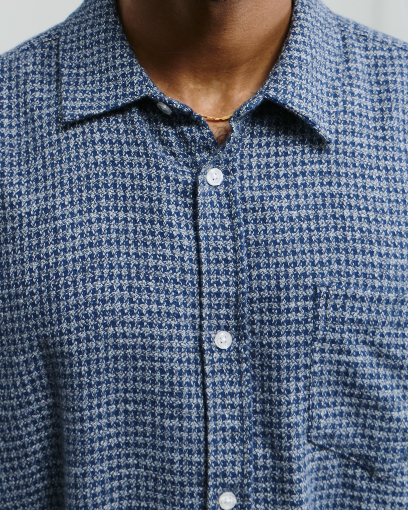 Cotton Mouline Shirt - Blue