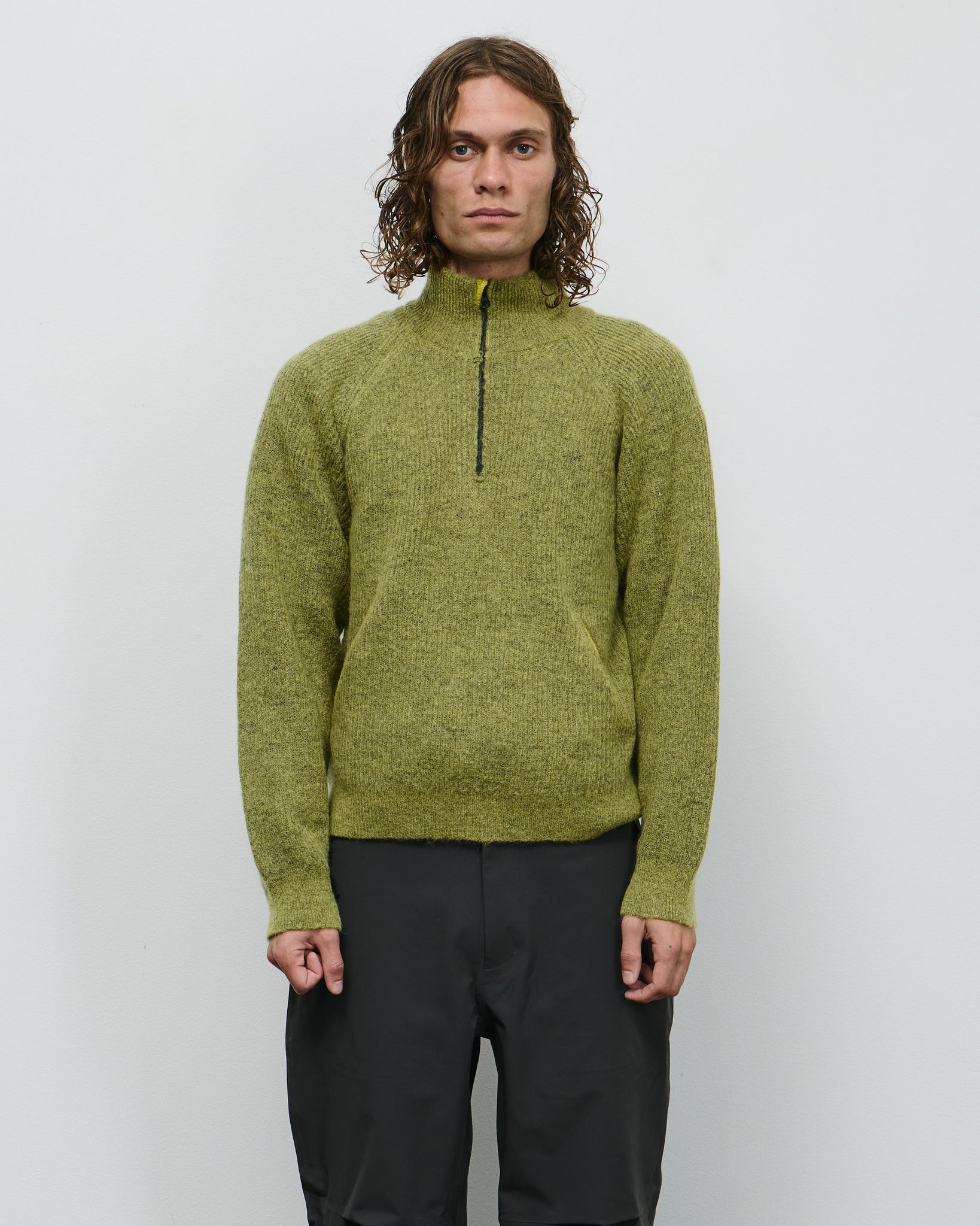 Essence Mohair Mixed Knit Top - Yellow