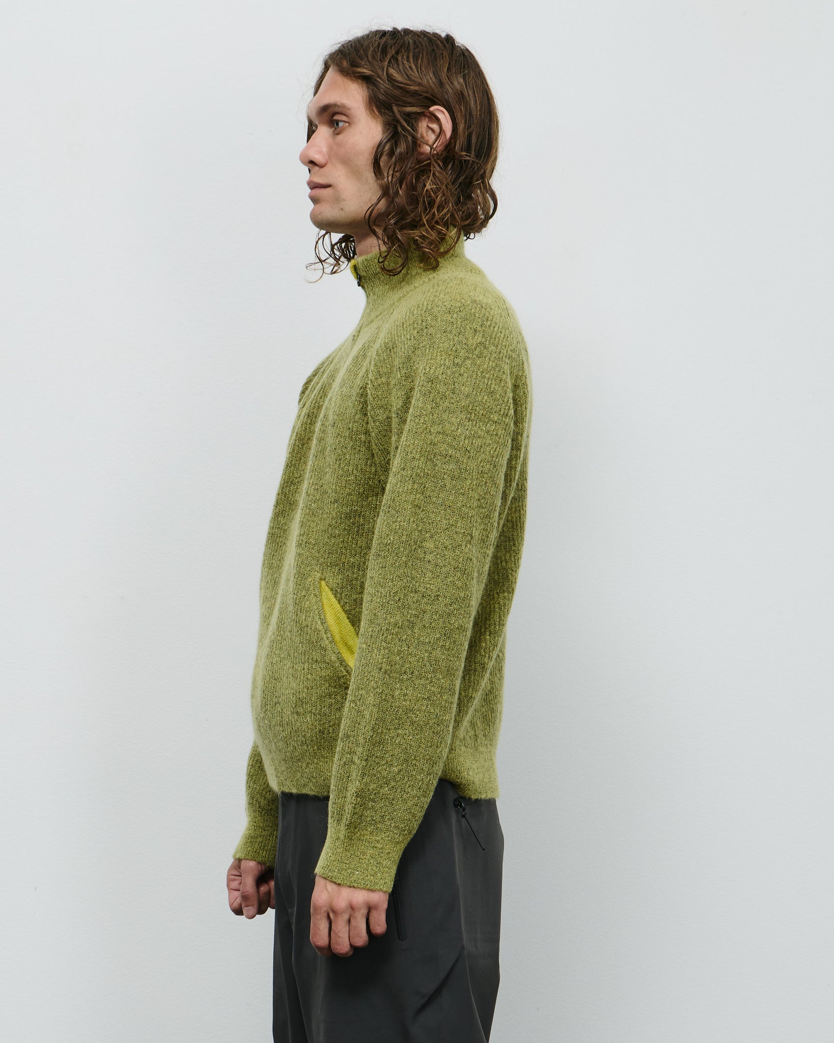 Essence Mohair Mixed Knit Top - Yellow