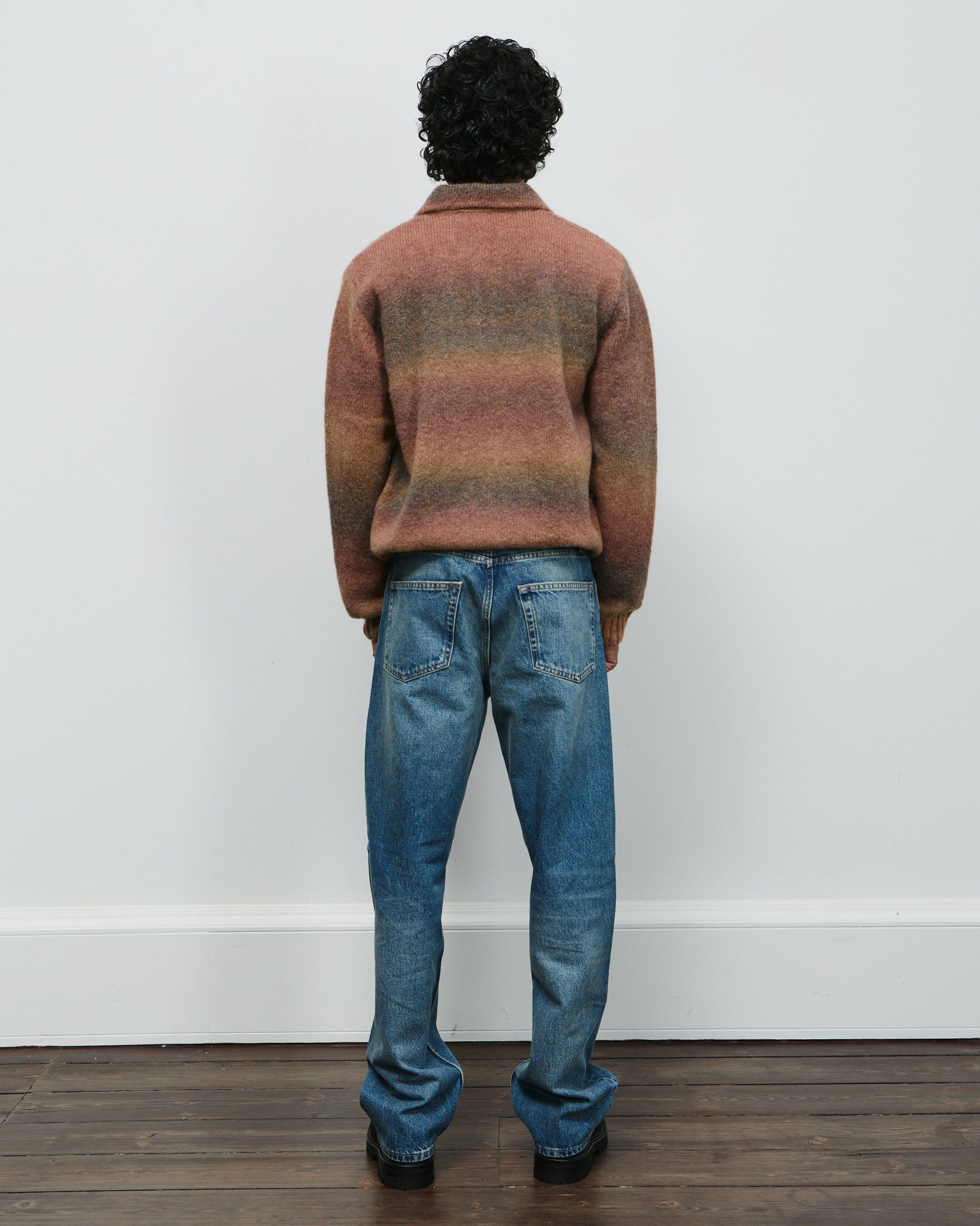 Alpaca LS Knit Polo - Brown