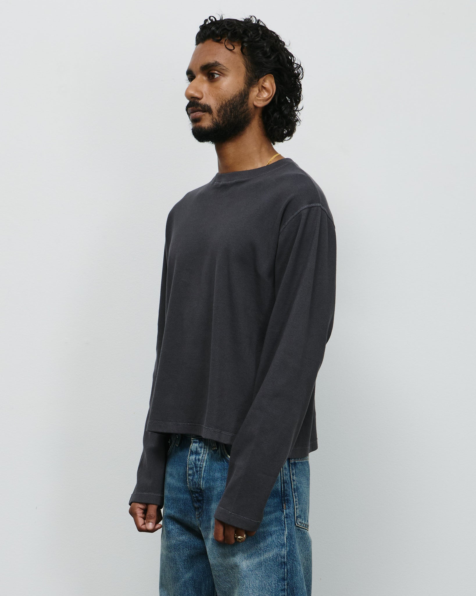 Pass Longsleeve - Dark Grey Rib