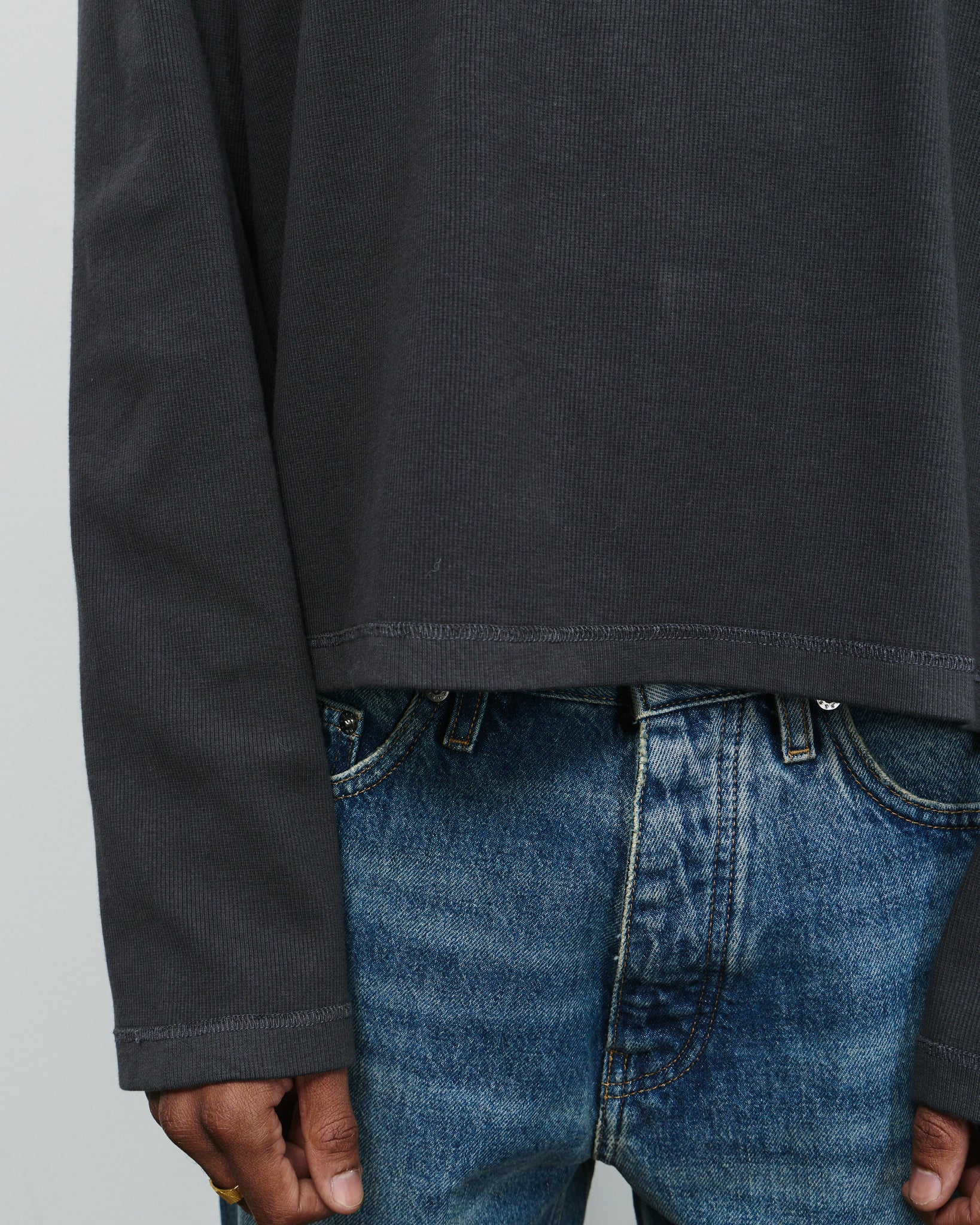 Pass Longsleeve - Dark Grey Rib