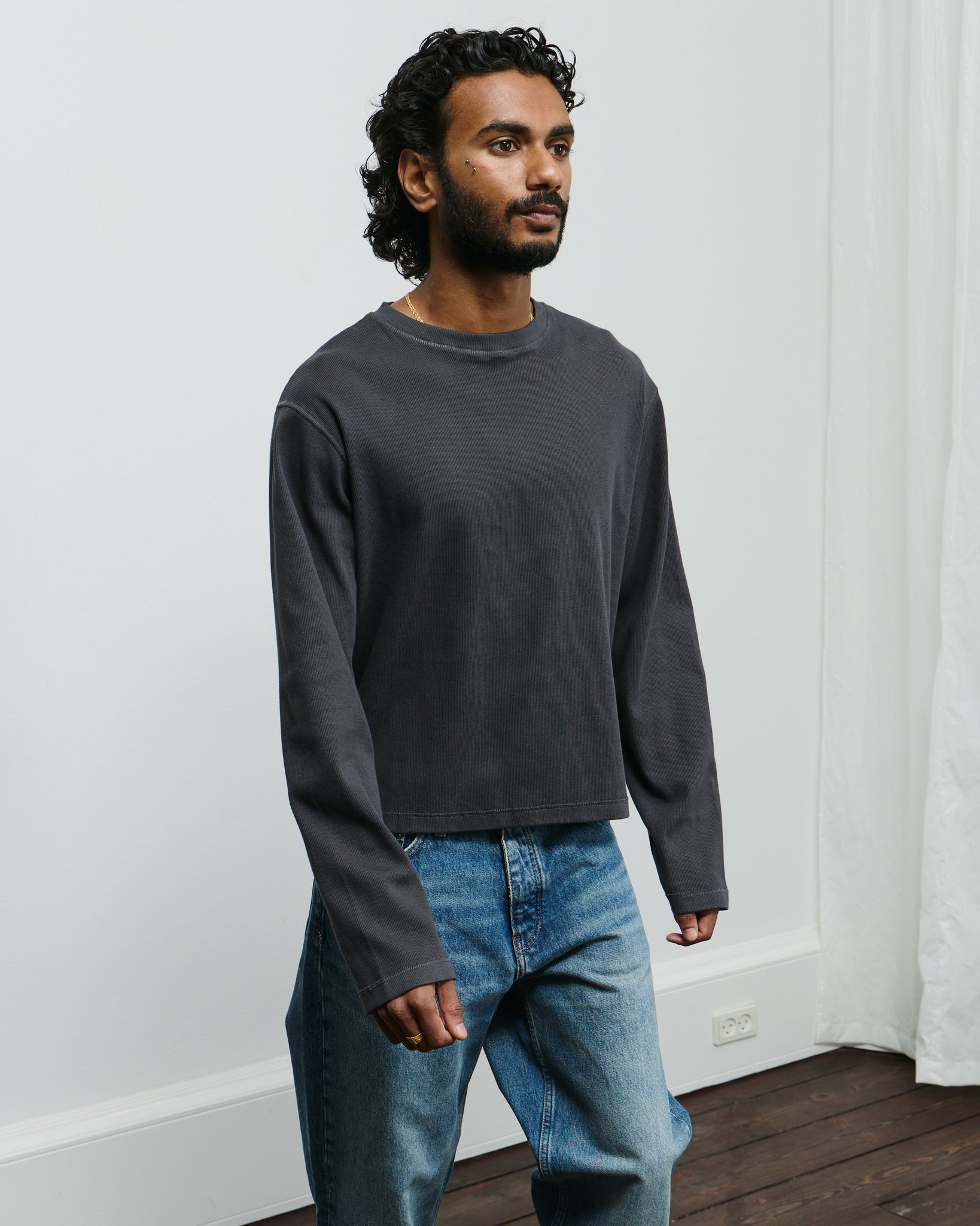 Pass Longsleeve - Dark Grey Rib