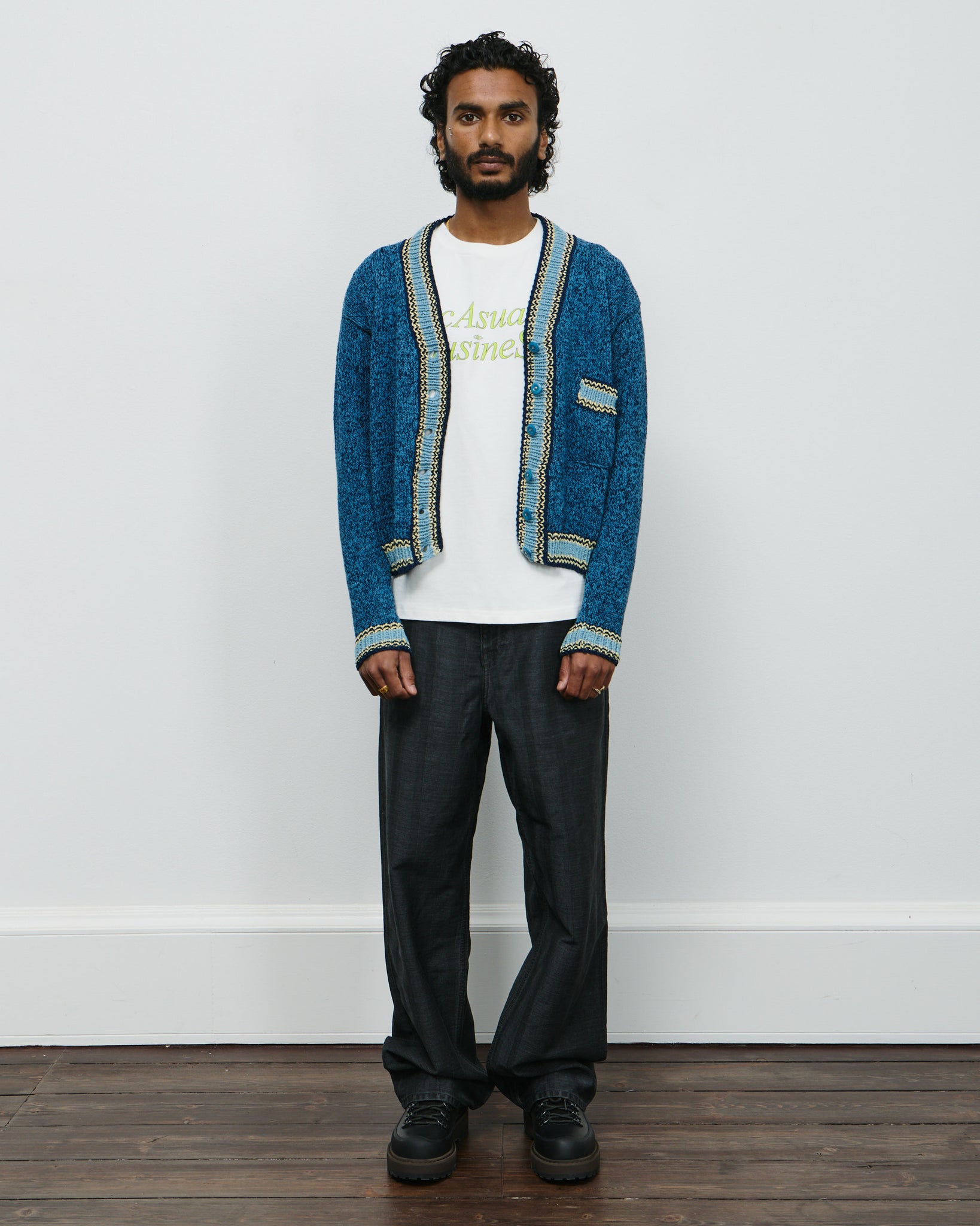 Bulb Cardigan Knit - Twisted Indigo