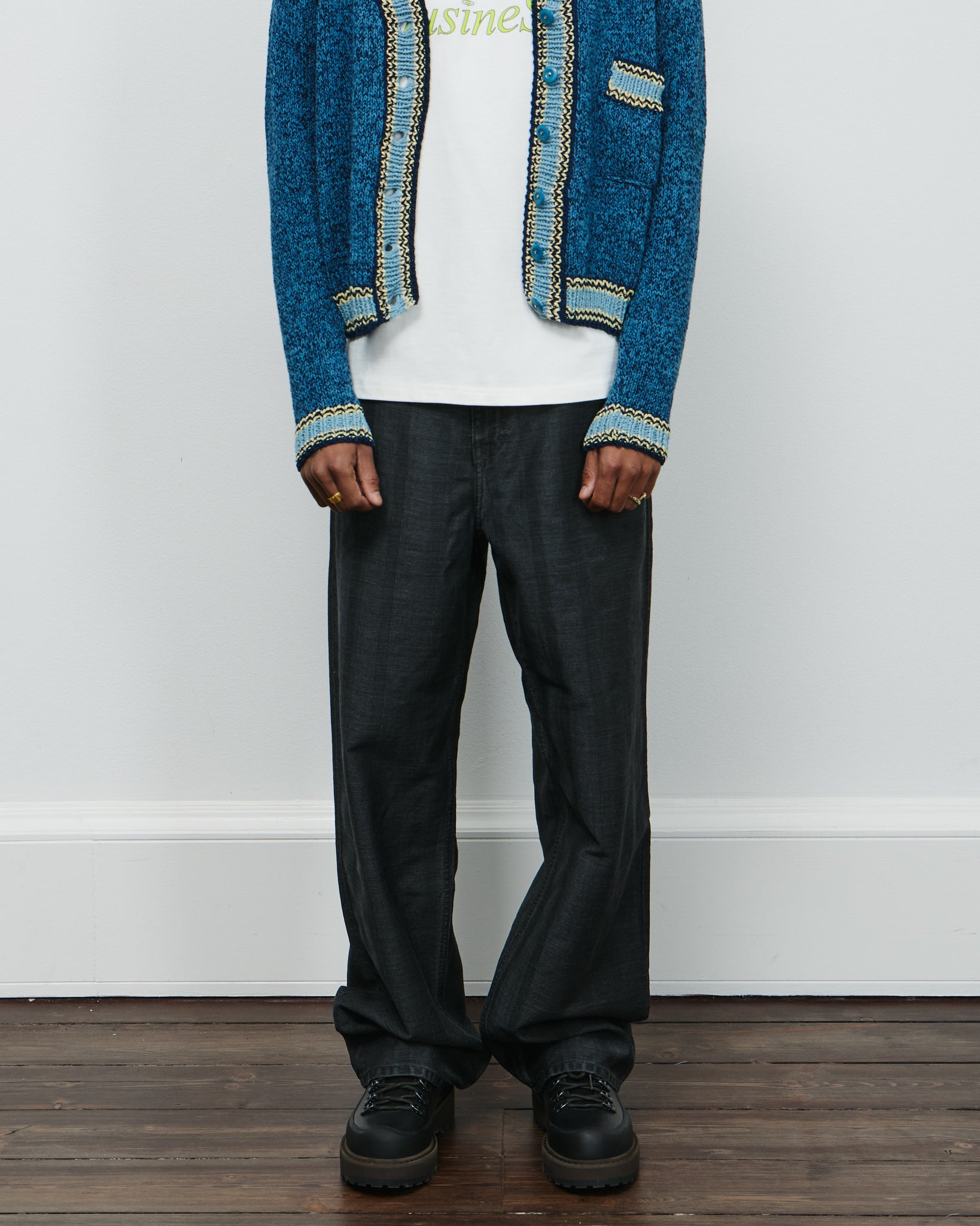 Vast Cut - Black Coated Herringbone