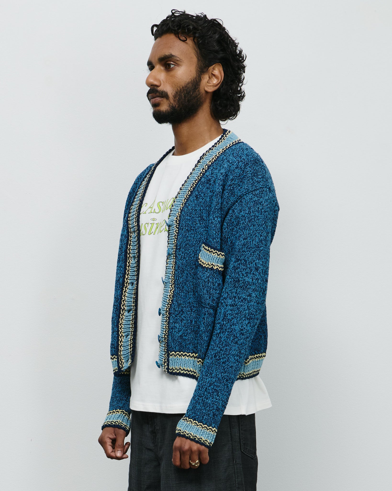 Bulb Cardigan Knit - Twisted Indigo