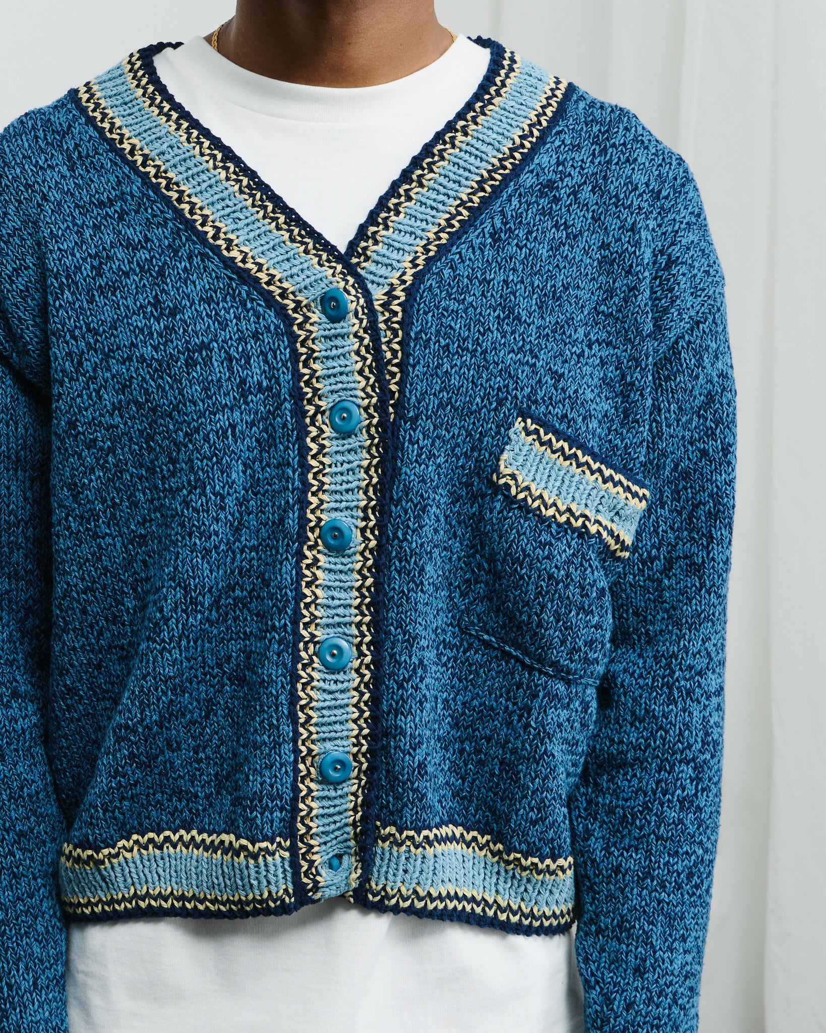 Bulb Cardigan Knit - Twisted Indigo