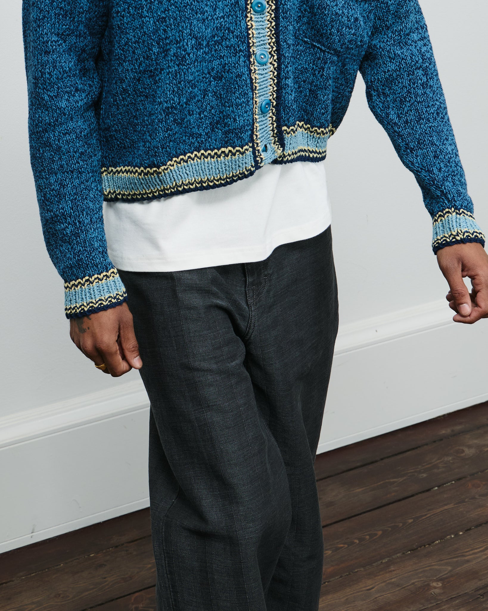 Vast Cut - Black Coated Herringbone