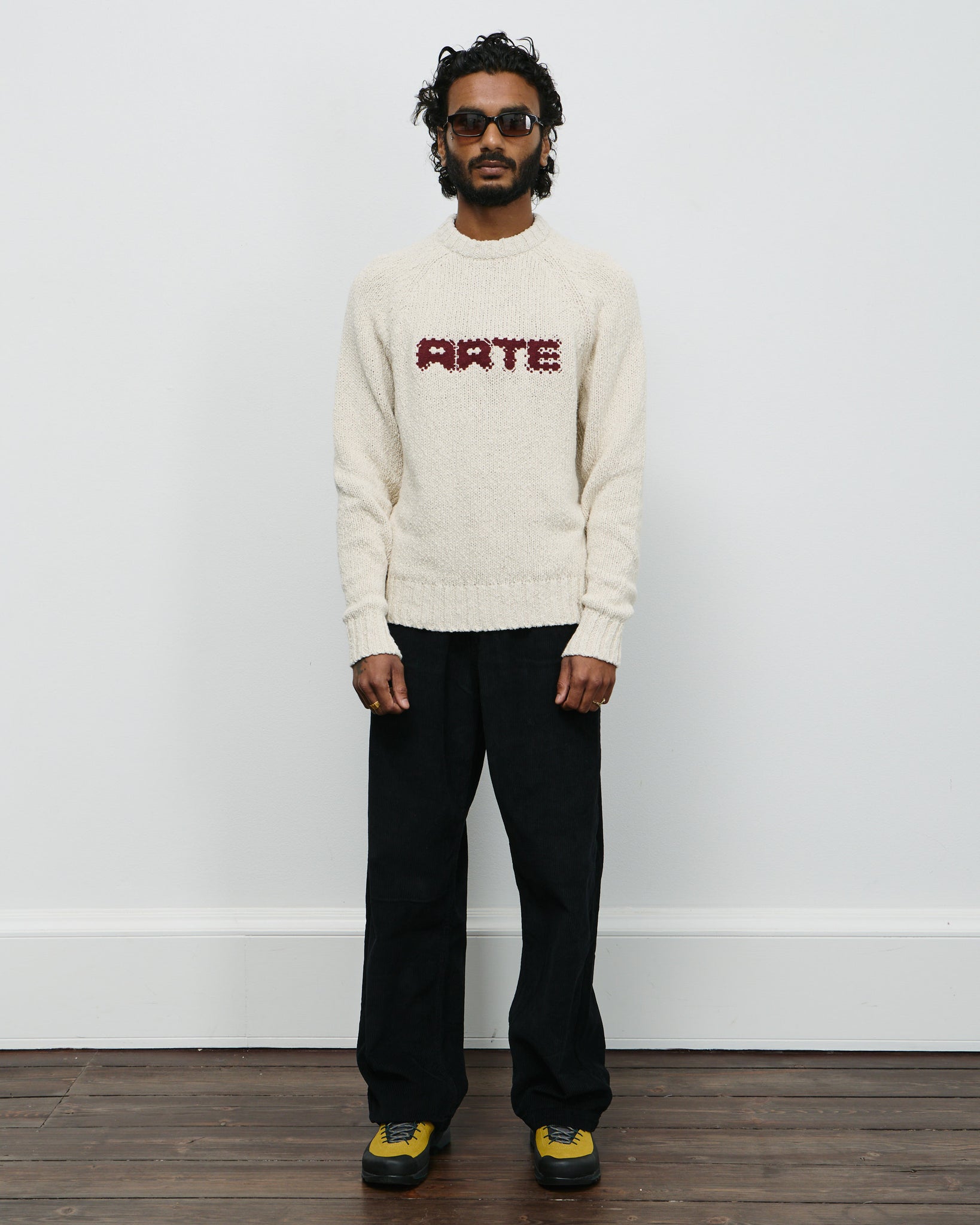 Pixel Front Knit - Cream