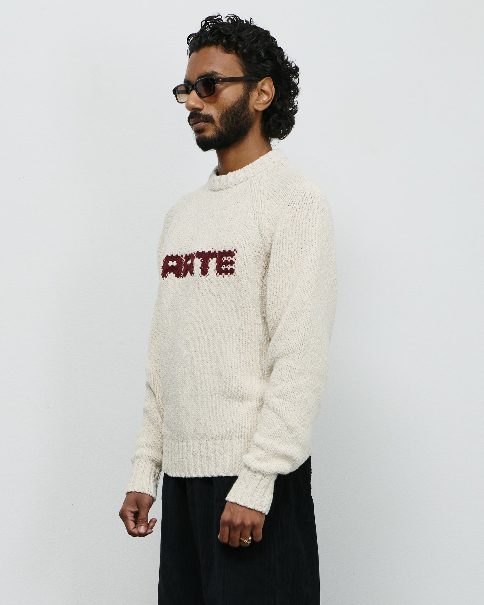 Pixel Front Knit - Cream