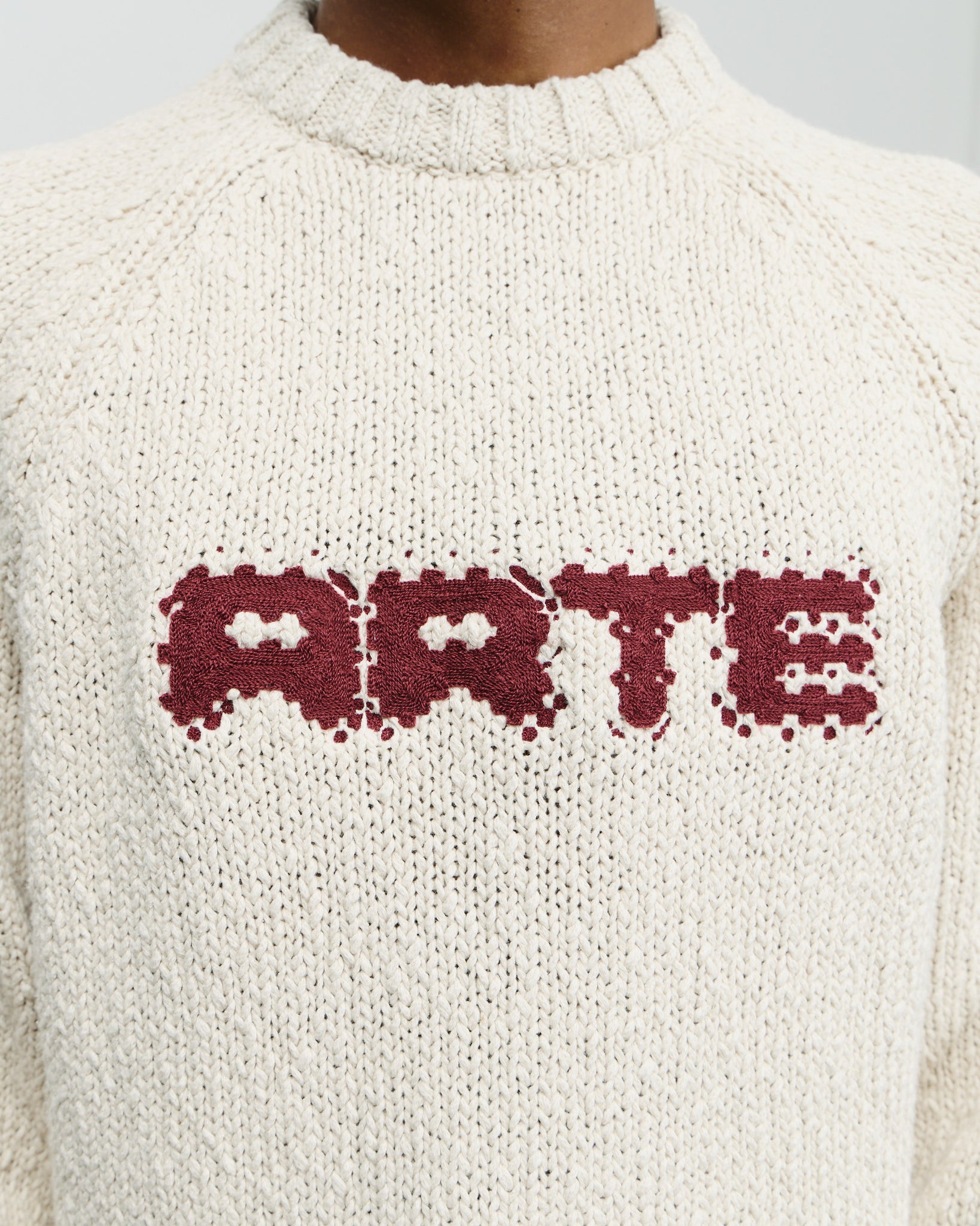 Pixel Front Knit - Cream