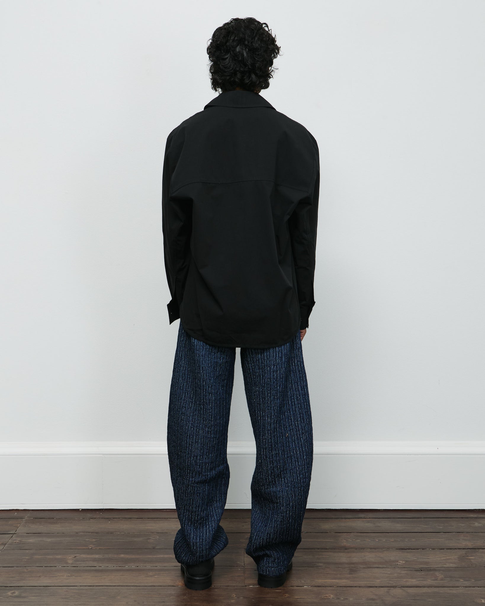 Trino Shirt - Black Fine Poplin