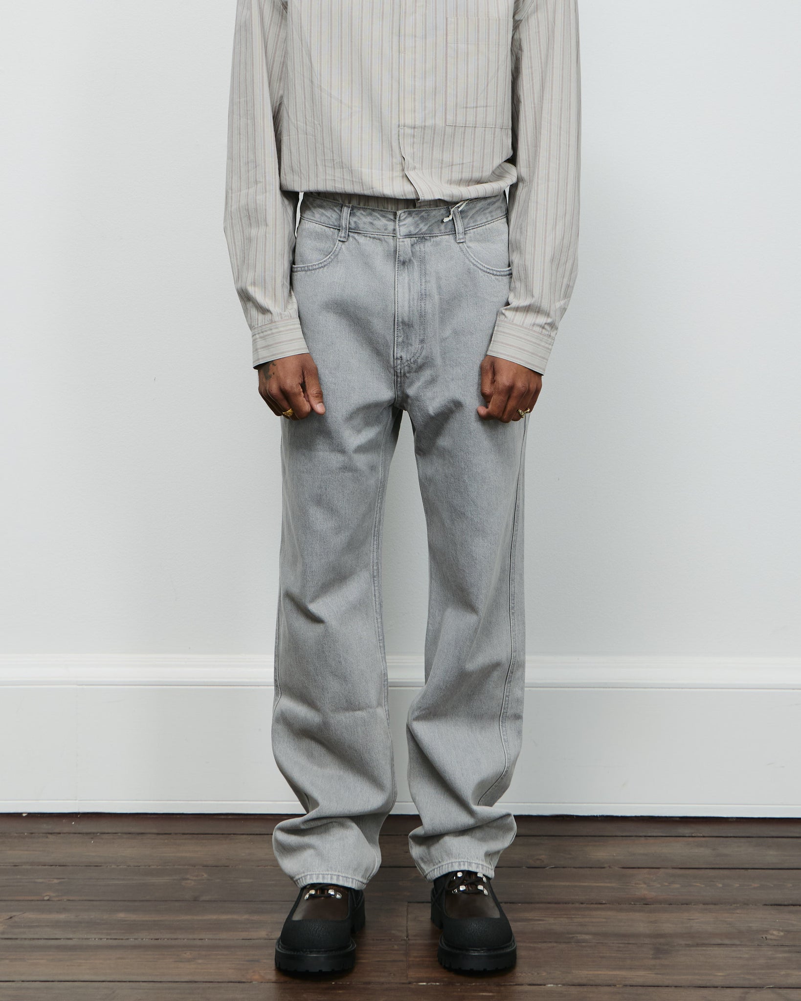 Mens Color Indigo Denim - Grey