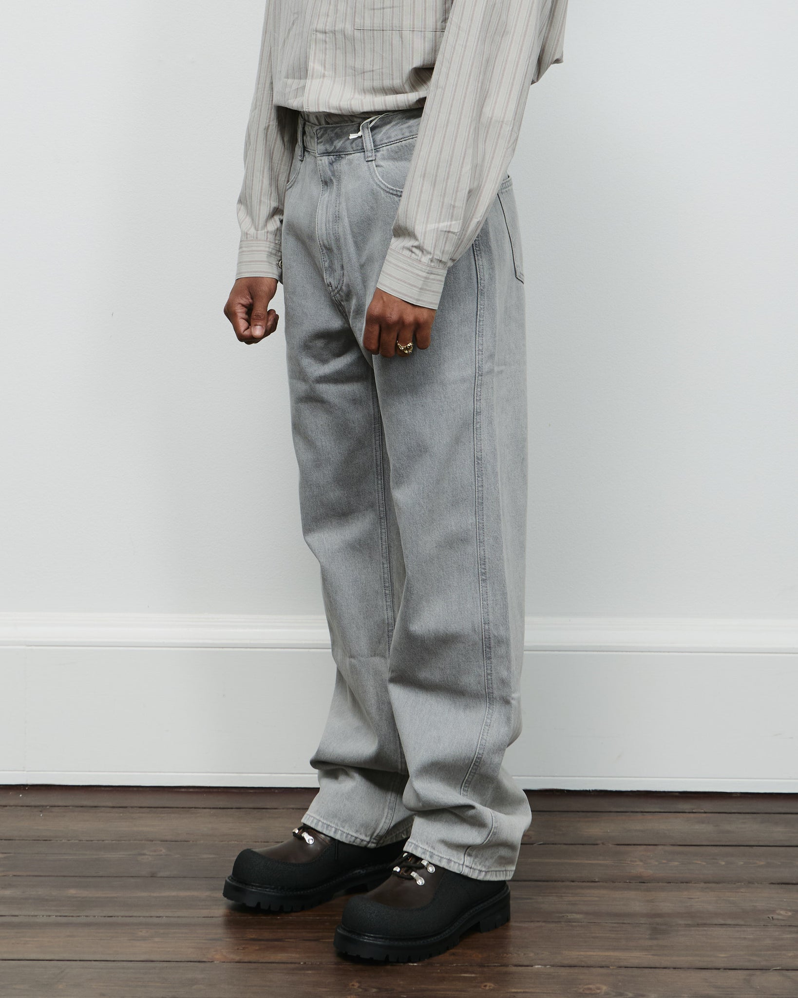 Mens Color Indigo Denim - Grey