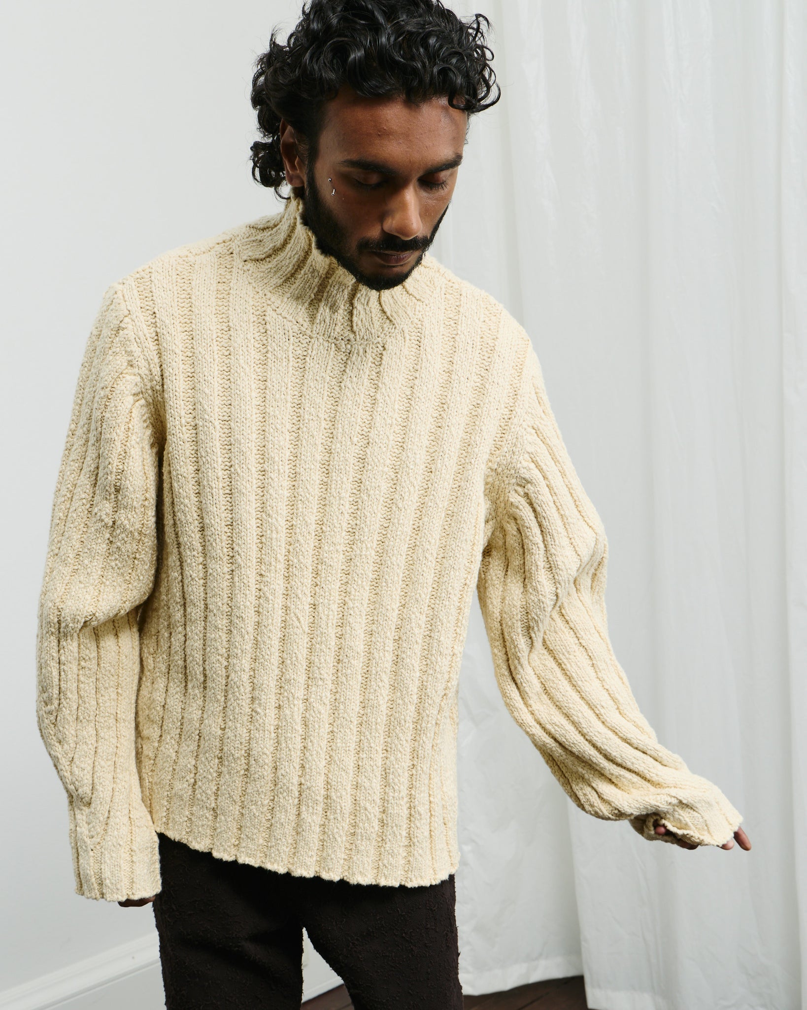 Acquiles Sweater - Chunky Cotton Rib