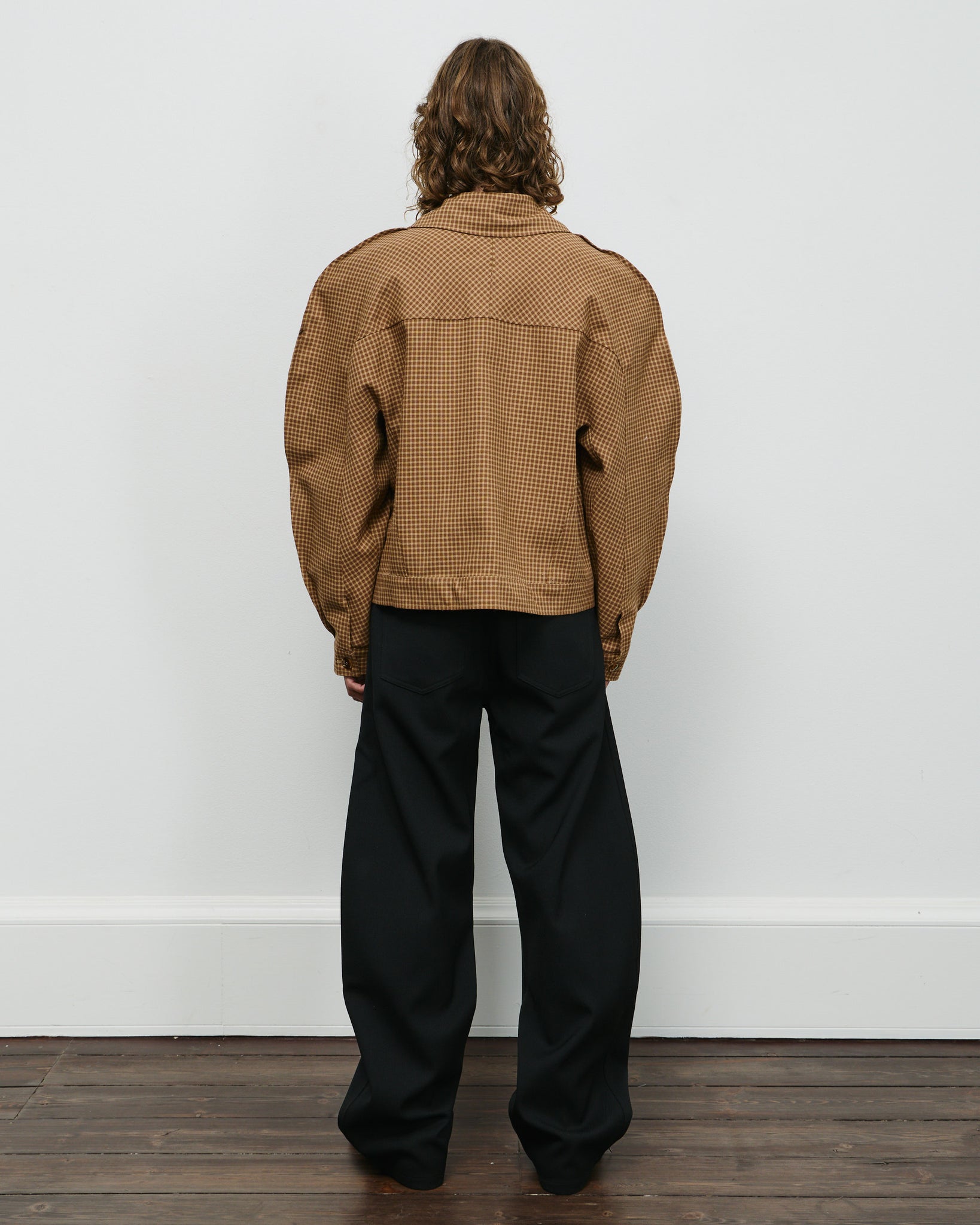 Matthieu Jacket - Fine Check Tan