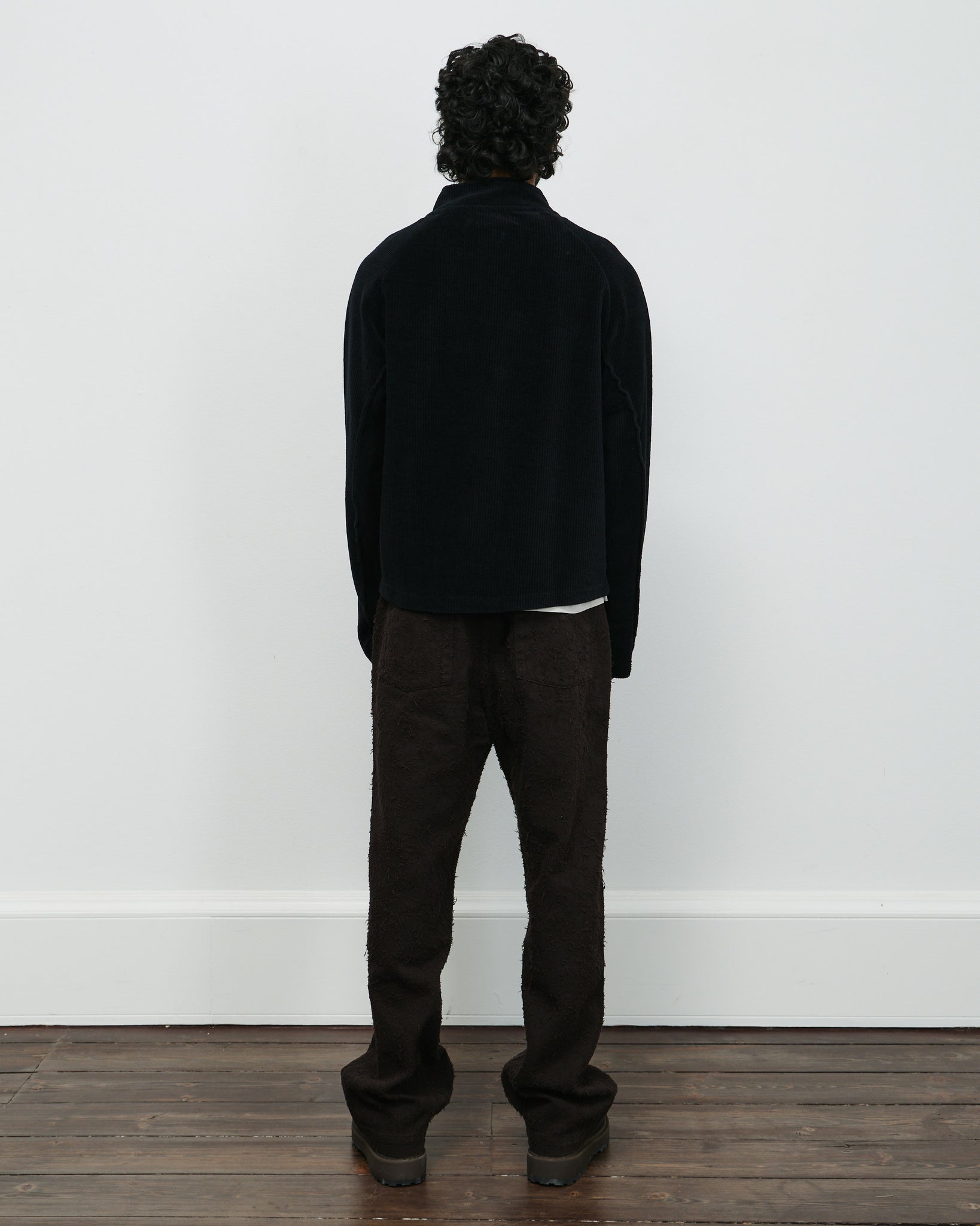 Leisure Zip Up - Black Jersey Cord