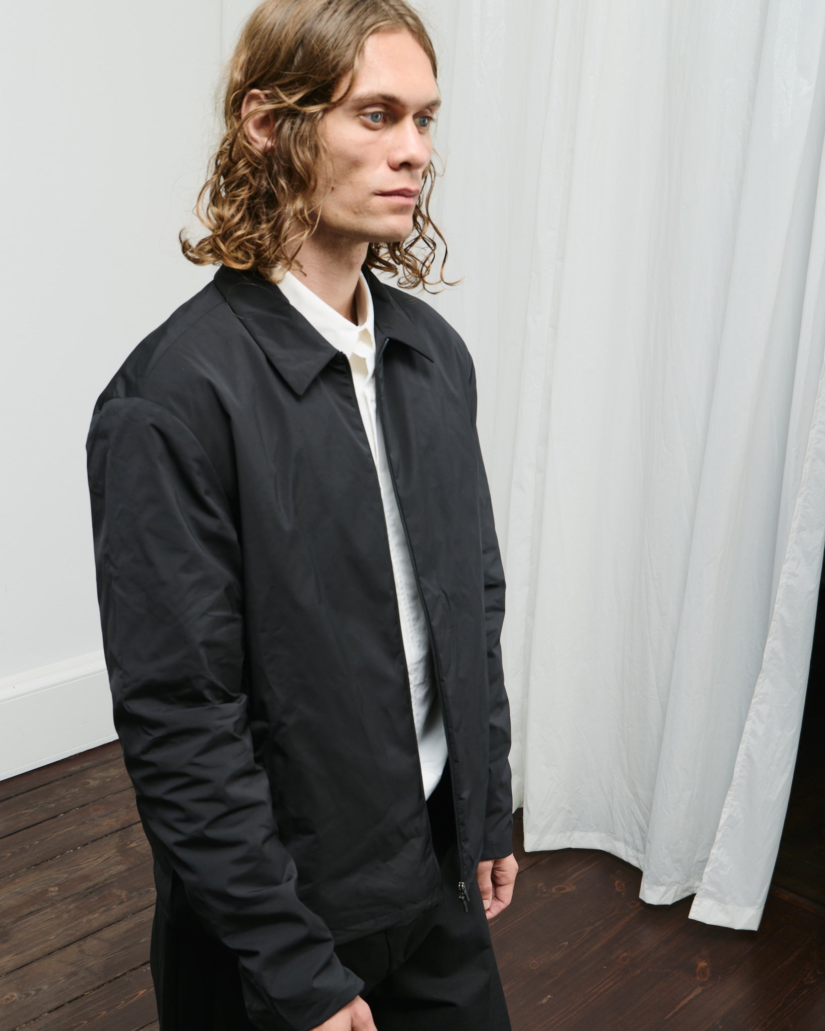 Taffeta Padded Jumper - Black