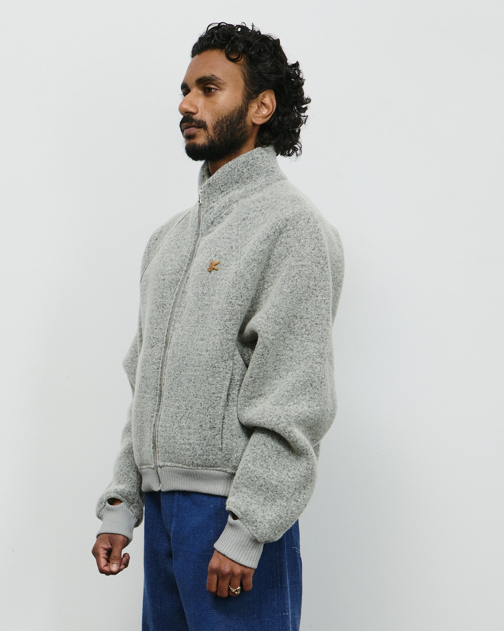 Reverse High Loft Fleece - Melange Grey