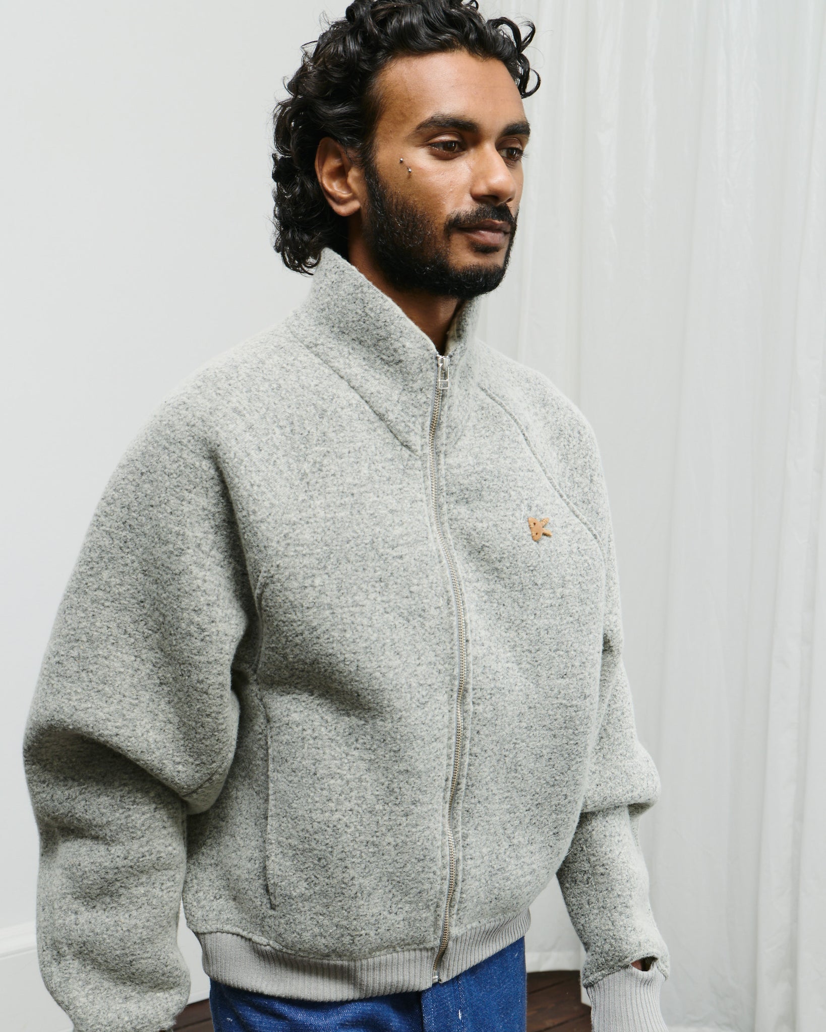 Reverse High Loft Fleece - Melange Grey