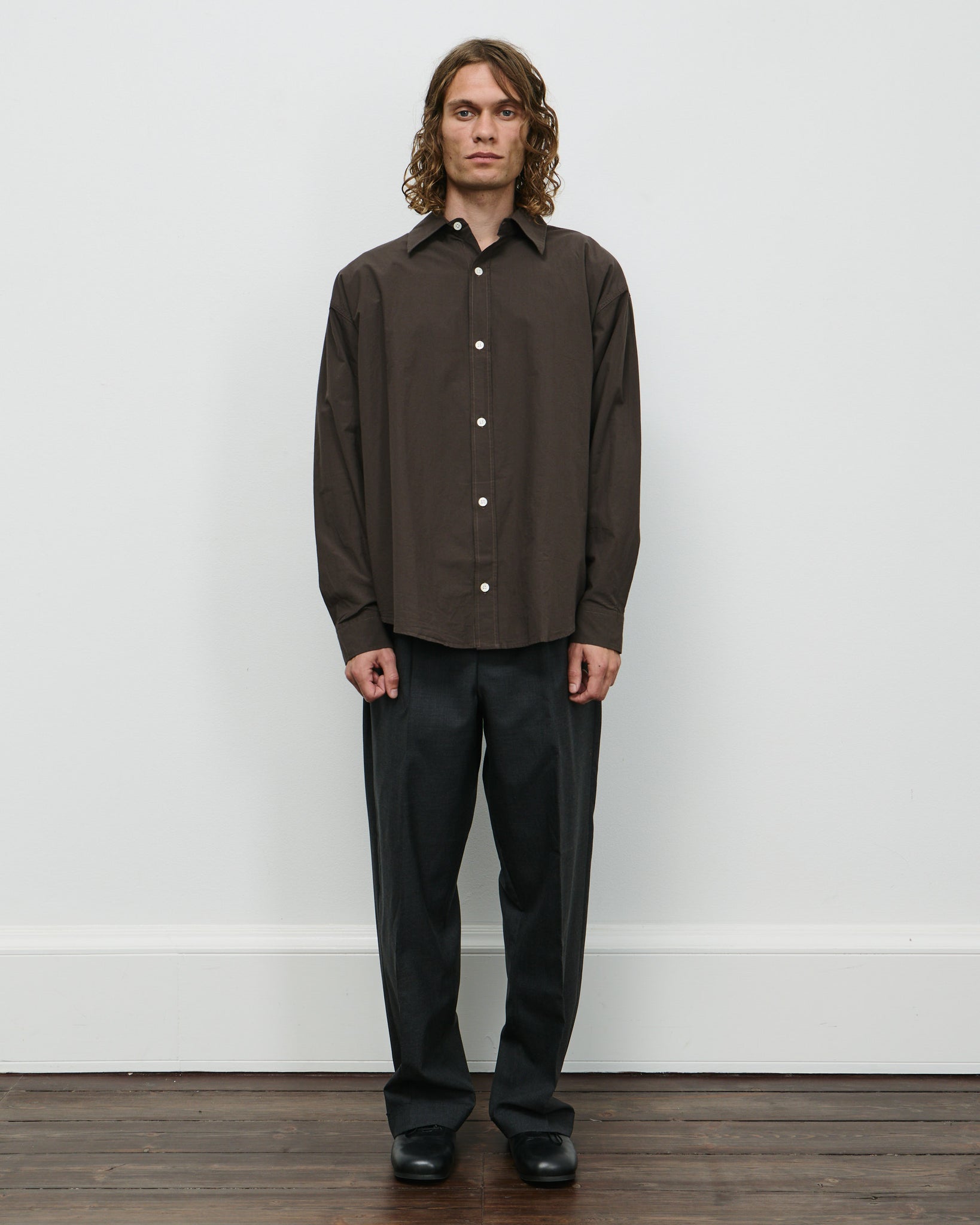 Network Shirt - Brown Micro Structure