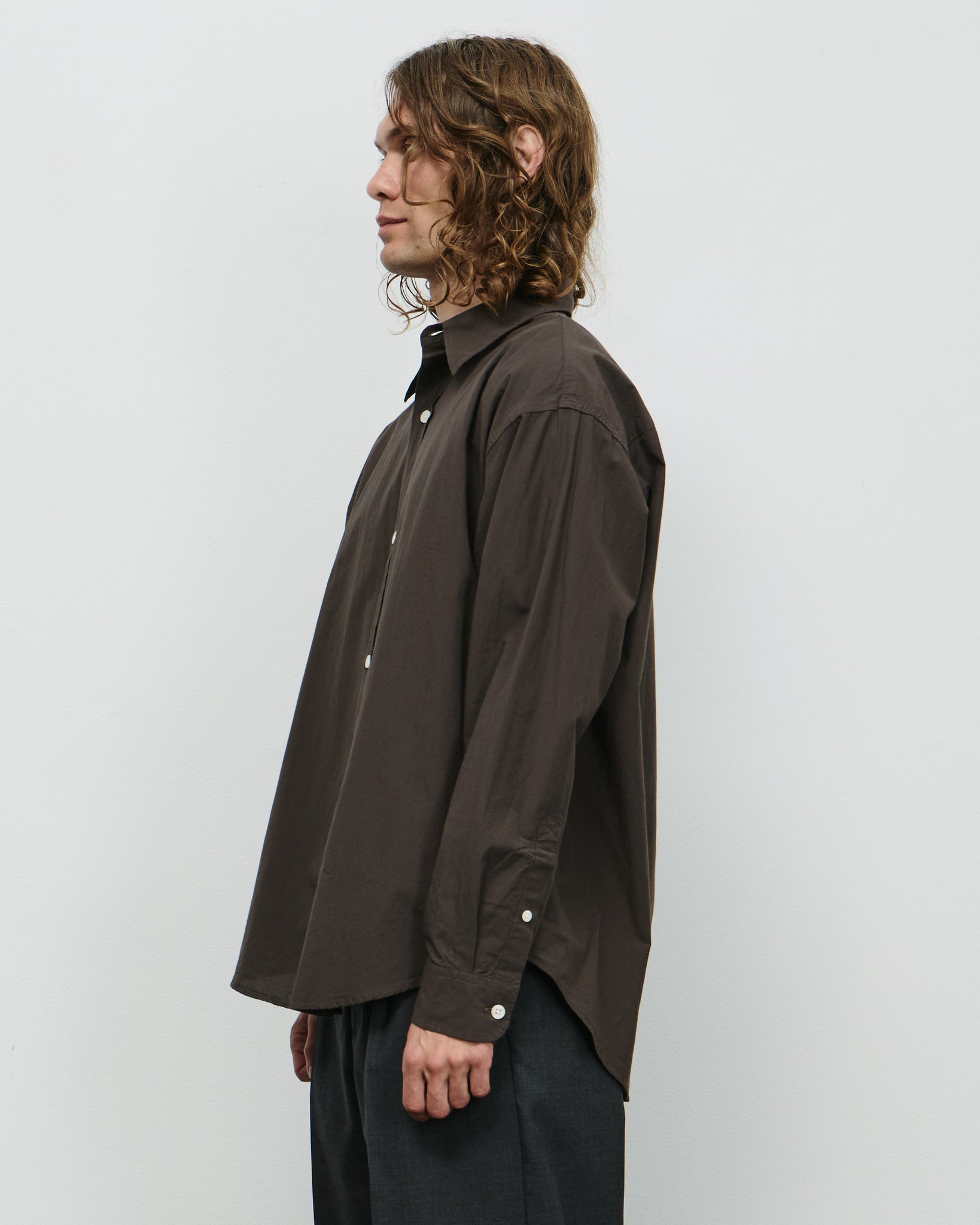 Network Shirt - Brown Micro Structure