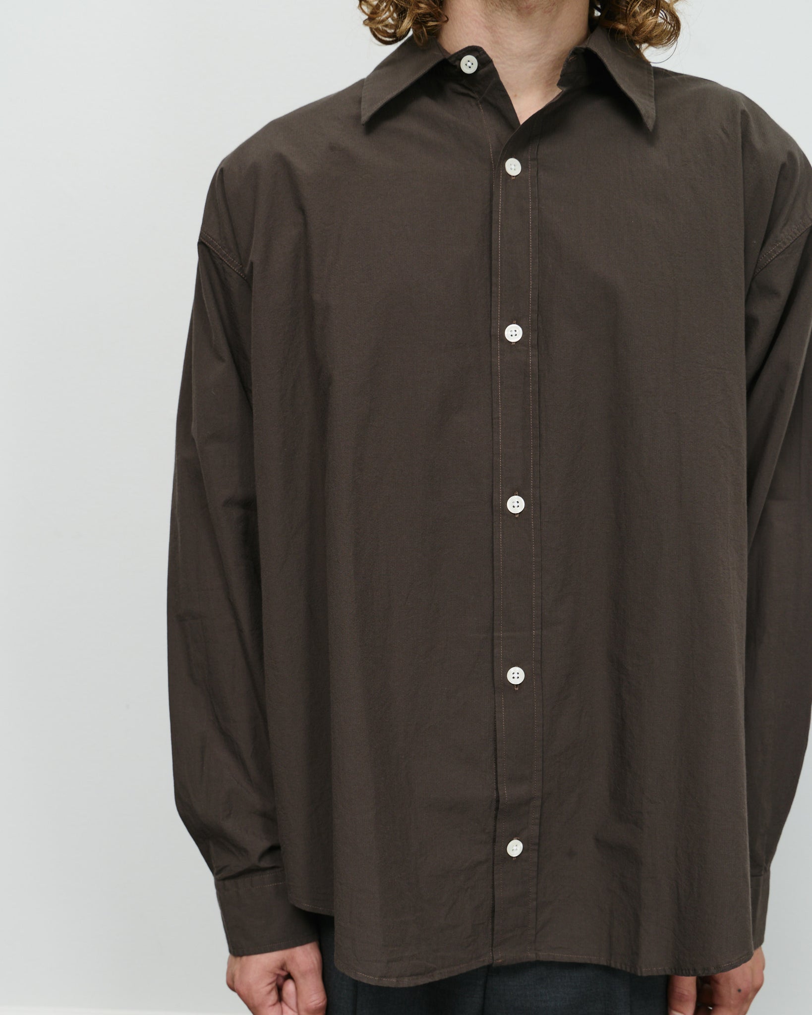 Network Shirt - Brown Micro Structure