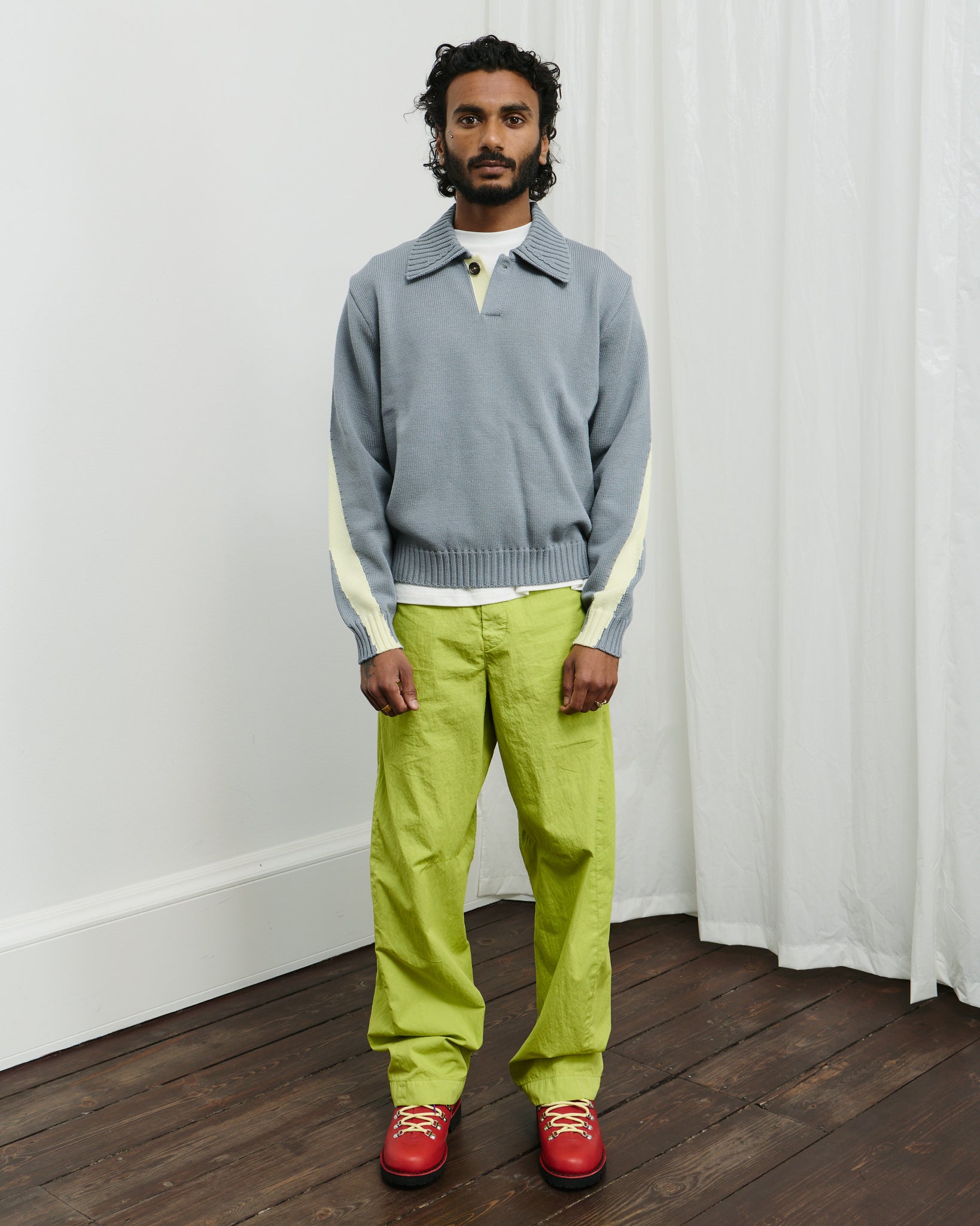 Opvarmning Knit - Grey/Pale Yellow