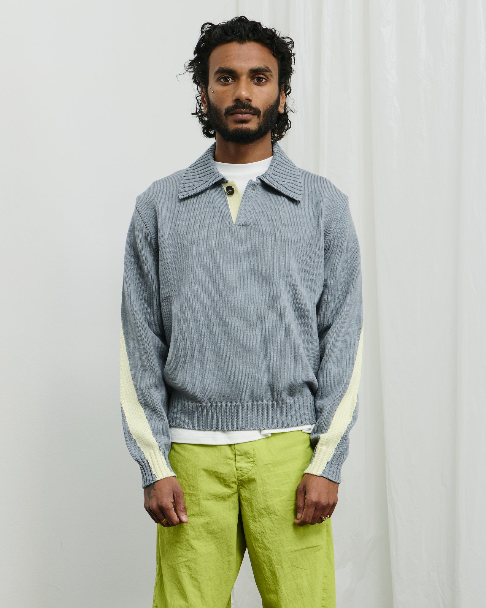 Opvarmning Knit - Grey/Pale Yellow