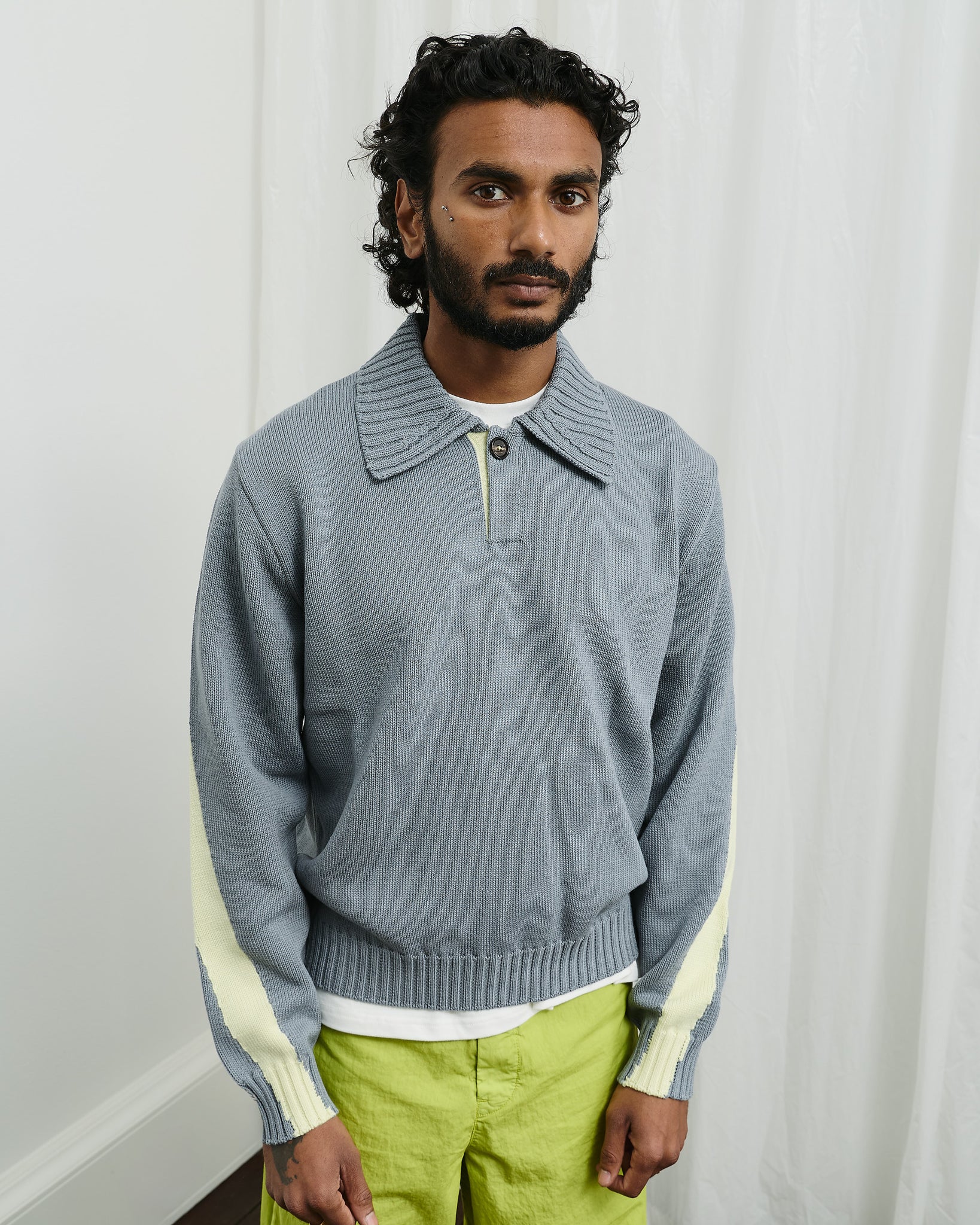 Opvarmning Knit - Grey/Pale Yellow